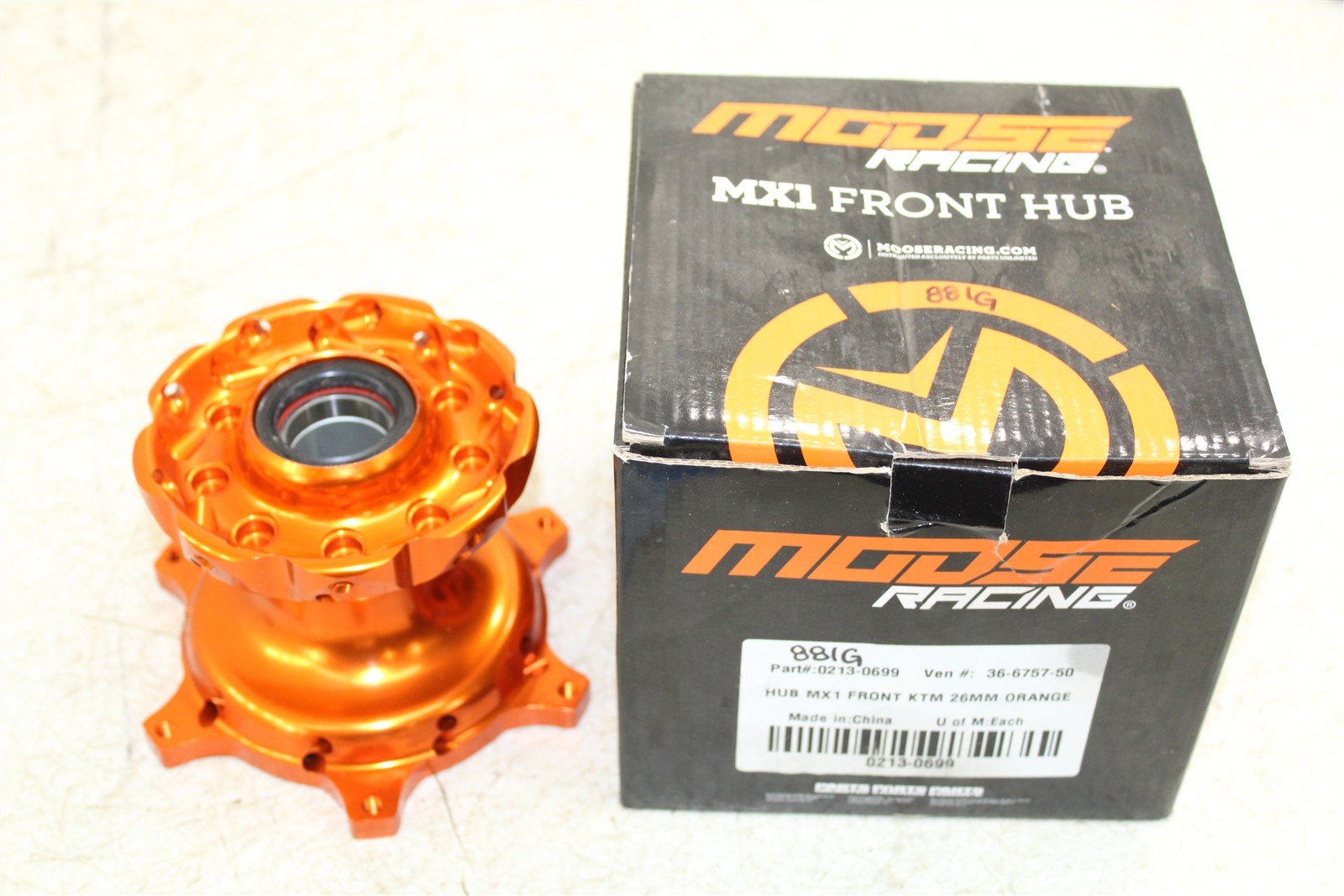 Moose Racing MX1 Front Hub Husqvarna/KTM Orange 0213-0699 NEW 881G