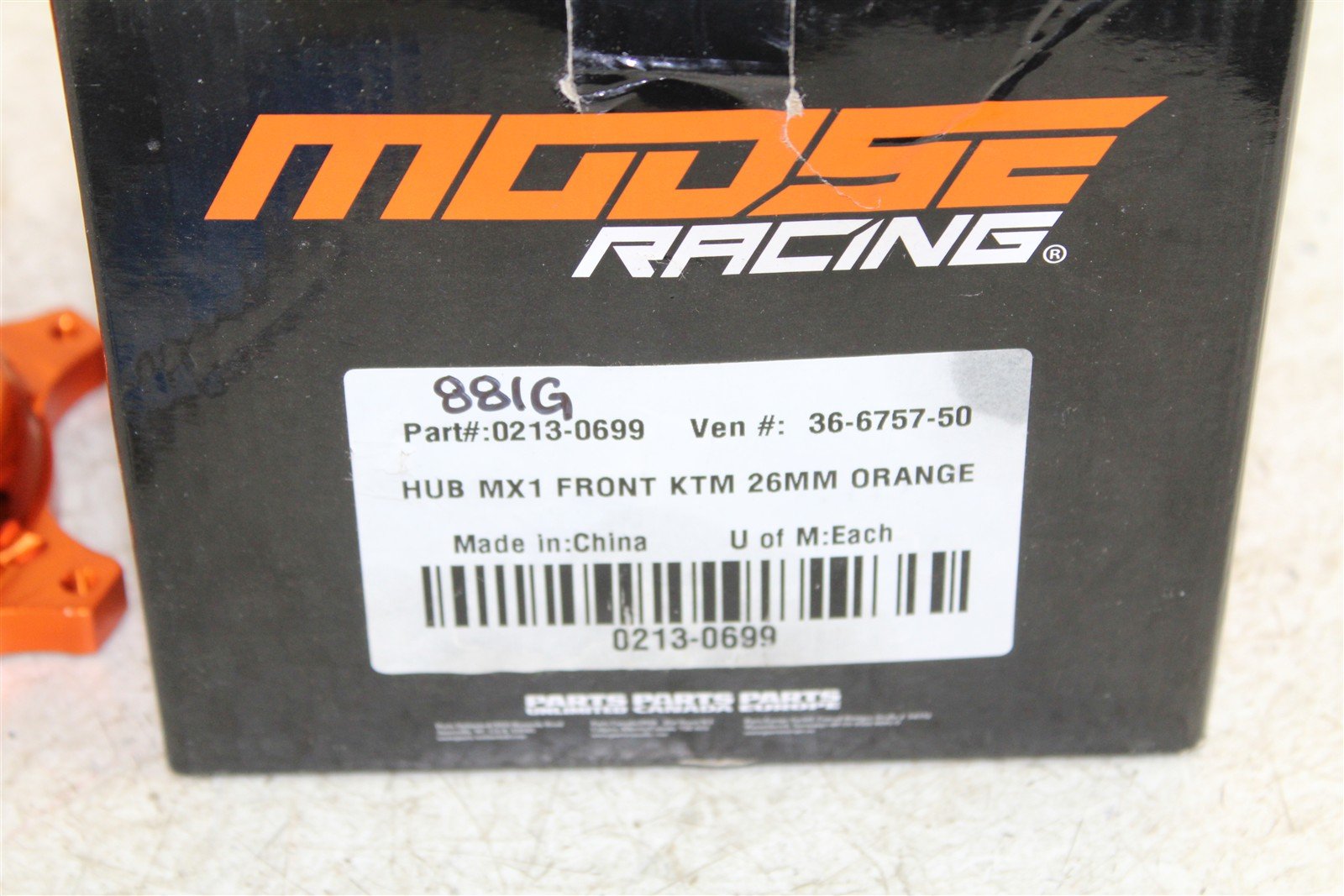 Moose Racing MX1 Front Hub Husqvarna/KTM Orange 0213-0699 NEW 881G
