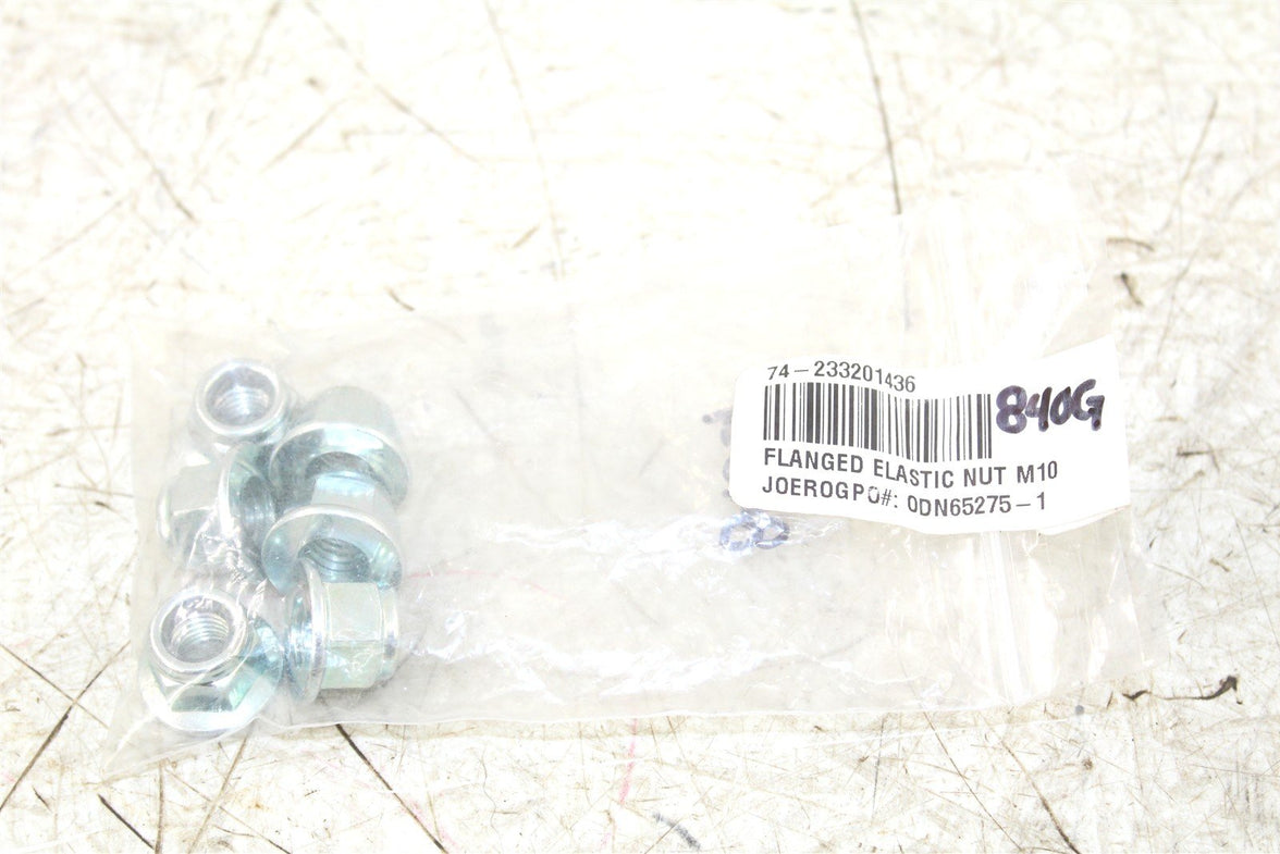 NOS BRP Can Am Hexagon Flanged Elastic Nuts M10 OEM 233401436 QTY:6 NEW 840G