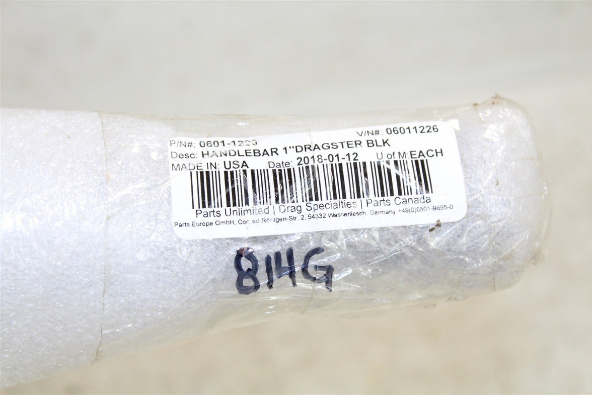 Drag Specialties 1 inch Dragster Wide Handlebar Black 0601-1226 NEW 814G