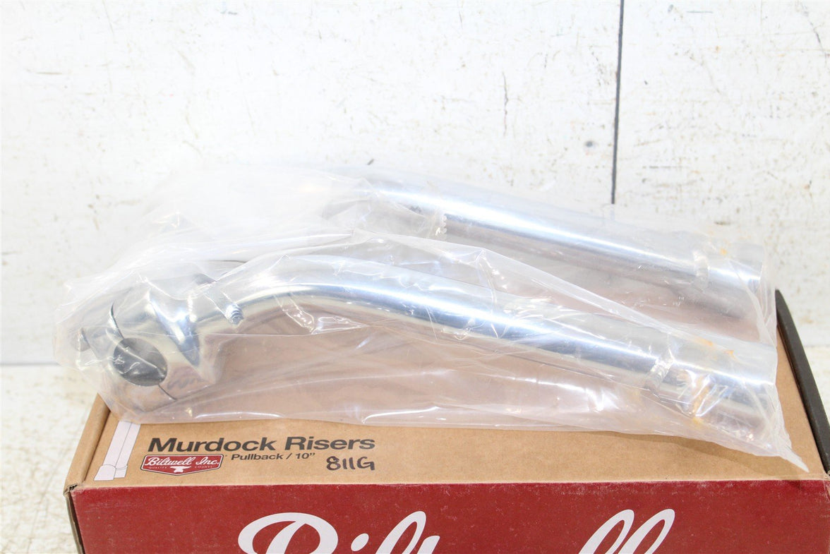 0602-0896 Biltwell Mudrock Chrome Pull Back Handle Bar Mounts 10" Rise 811G