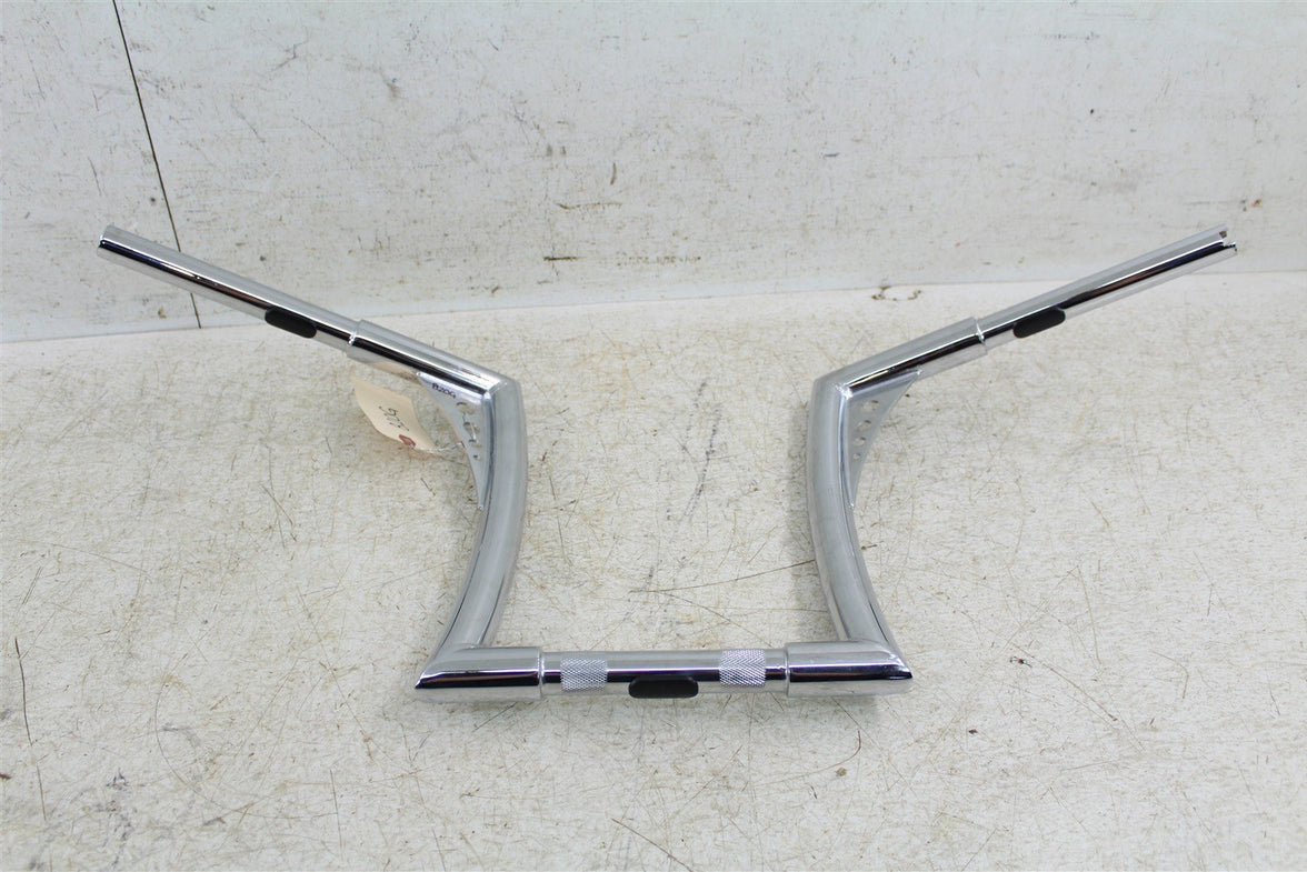 12" Chrome Handle Bars Ape Hanger Throttle By Wire 6" Pull Back 32" Wide 820G