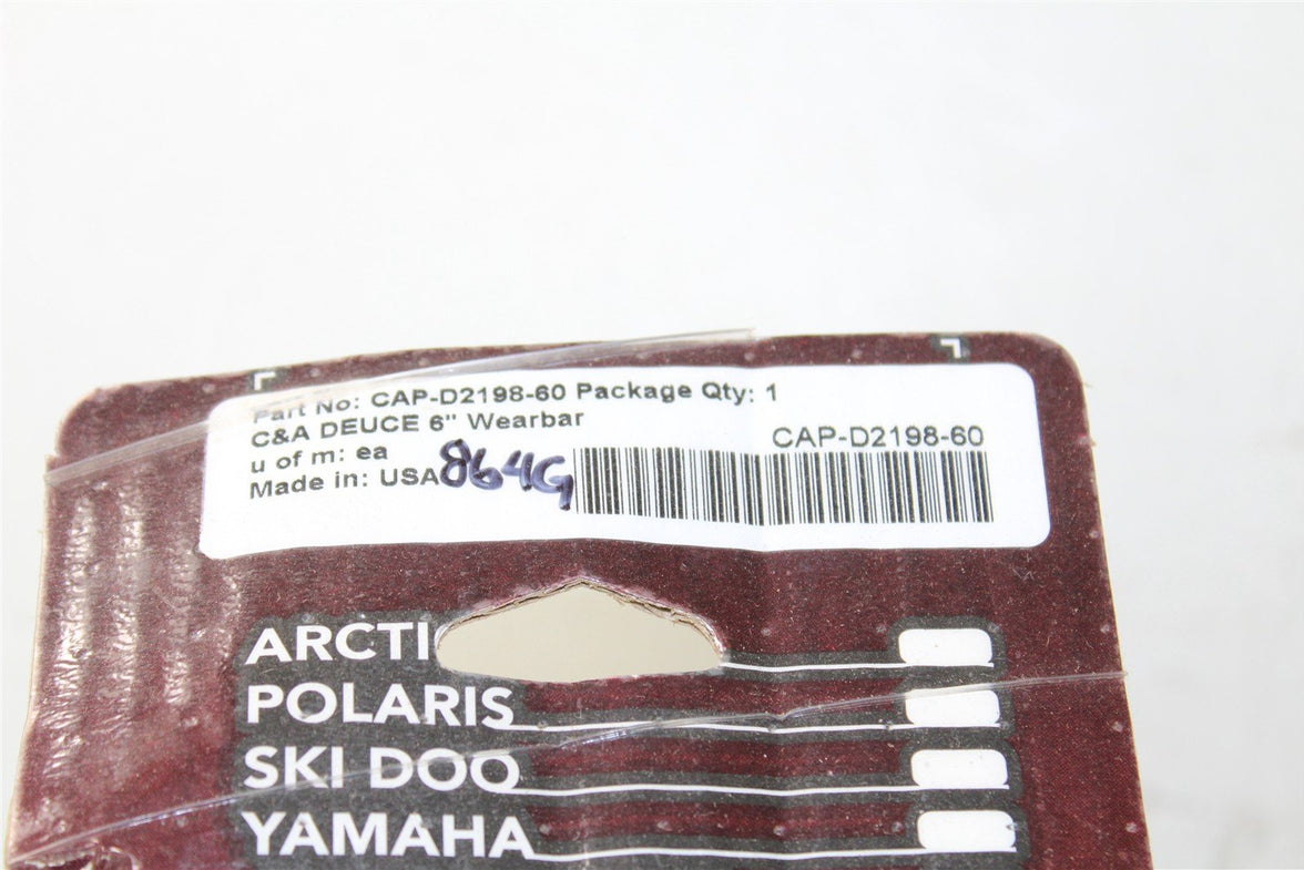 6" Stud Boy Deuce Bar Ski Carbide C&A Pro CAP-D2198-60 NEW 864G