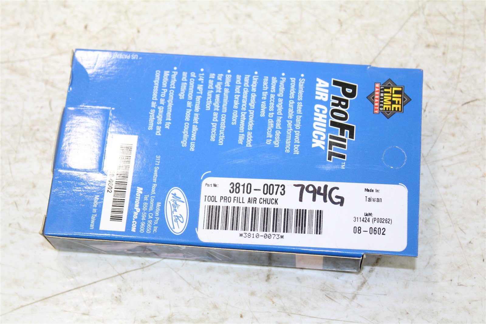 3810-0073 NEW Motion Pro Tool Pro Air Fill Chuck 794G