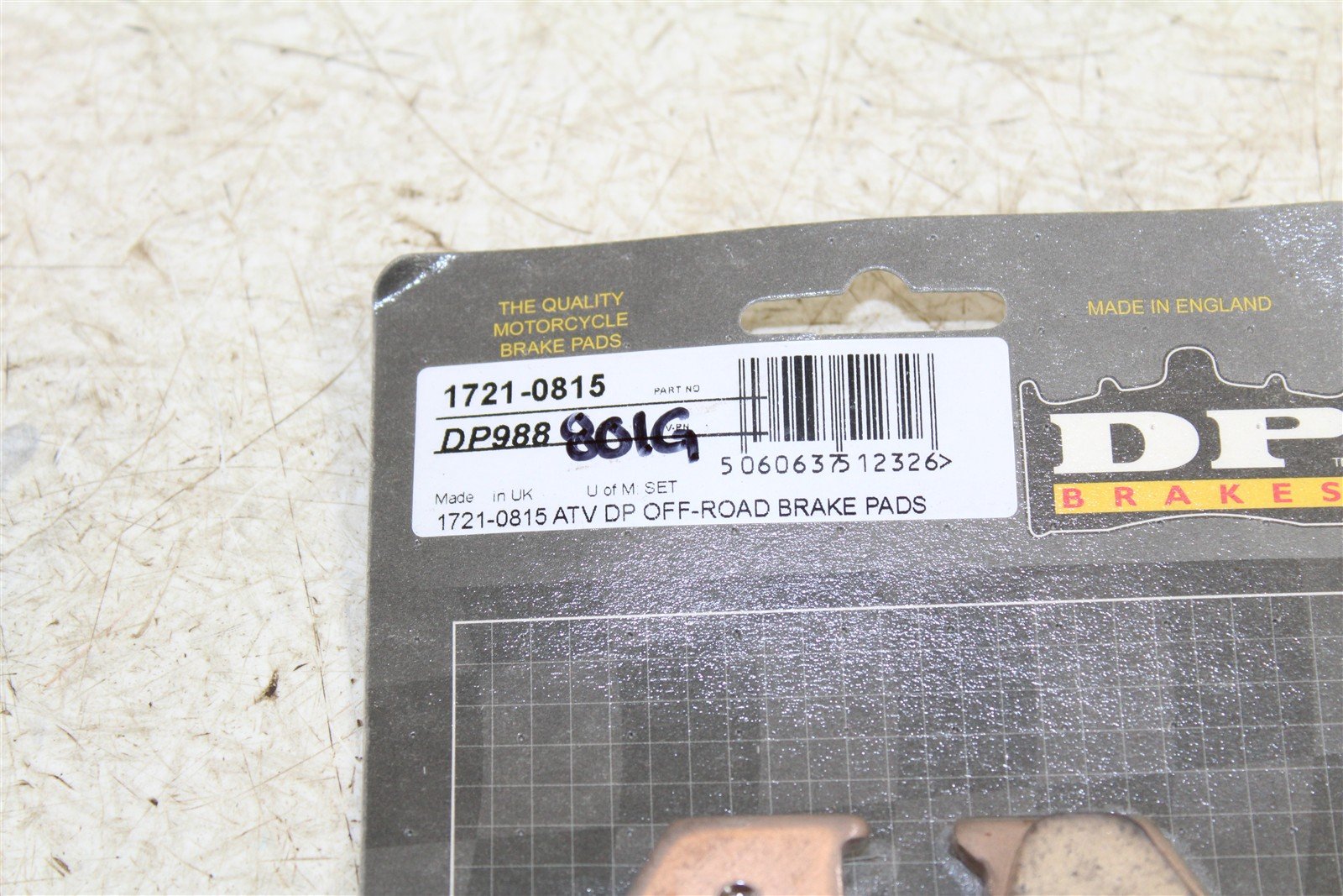 DP Brakes Yamaha Raptor Rhino 700 700R Brake Pads DP988 1721-0815 NEW 801G