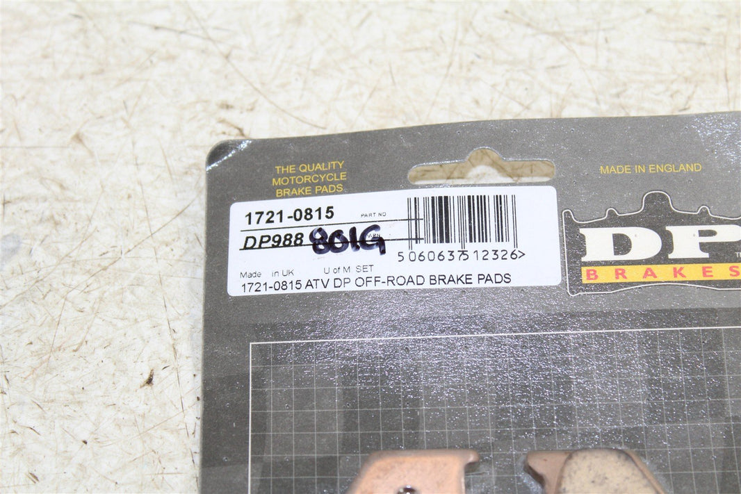 DP Brakes Yamaha Raptor Rhino 700 700R Brake Pads DP988 1721-0815 NEW 801G