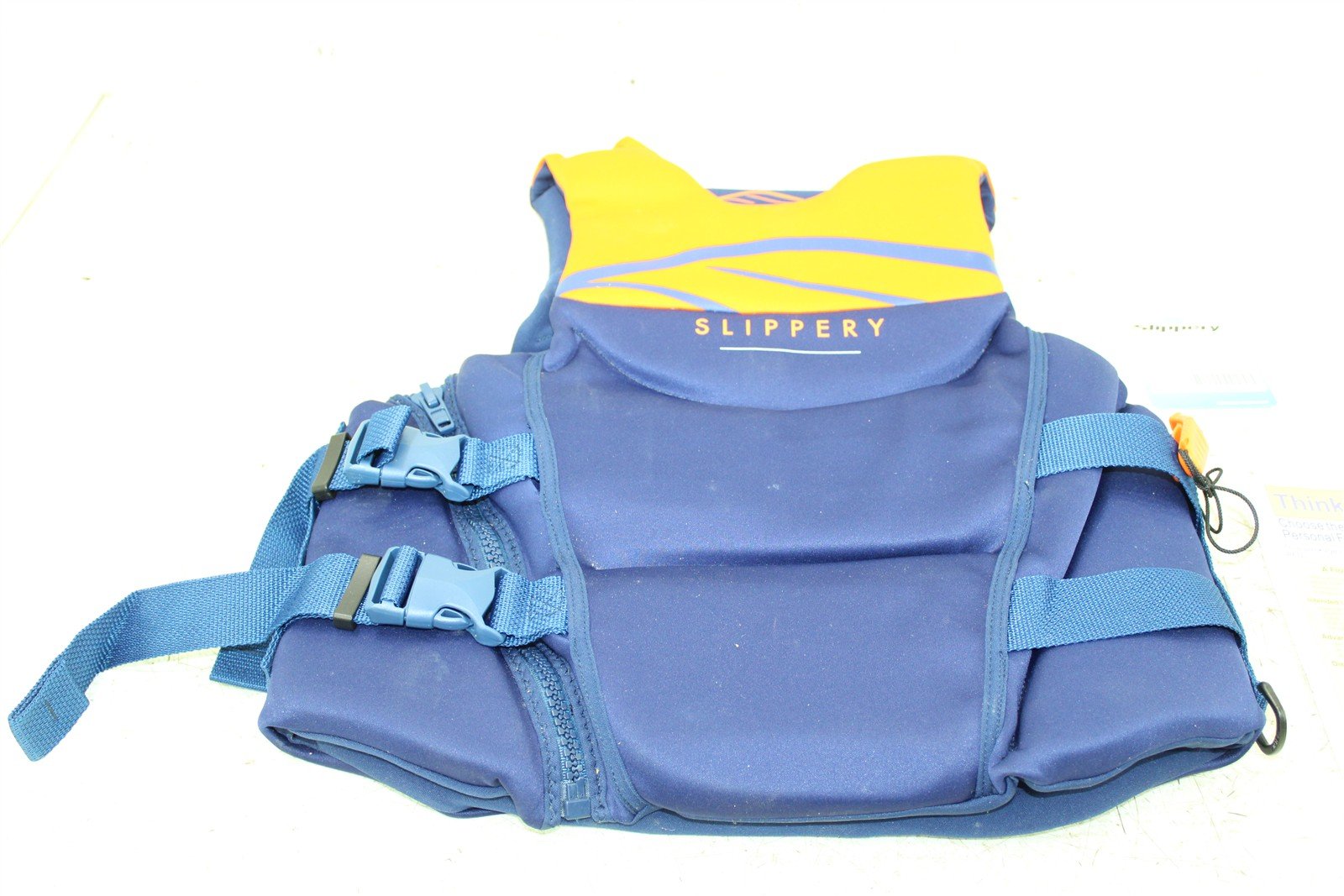 Slippery Vest S19 Array Navy Orange Adult Lrg Life Preserver 3240-0763 NOS 709G