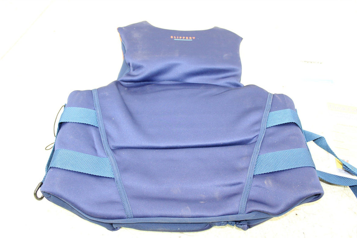 Slippery Vest S19 Array Navy Orange Adult Lrg Life Preserver 3240-0763 NOS 709G