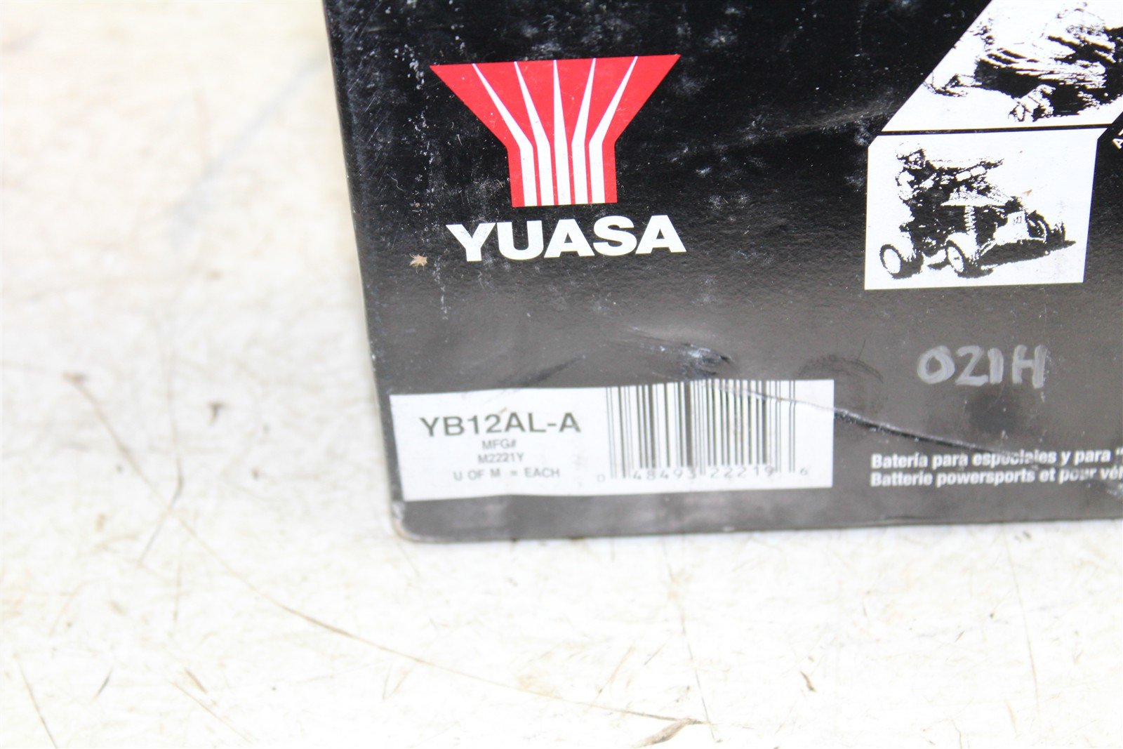 YUASA AGM Battery YB12AL-A NEW M2221Y NOS 021H