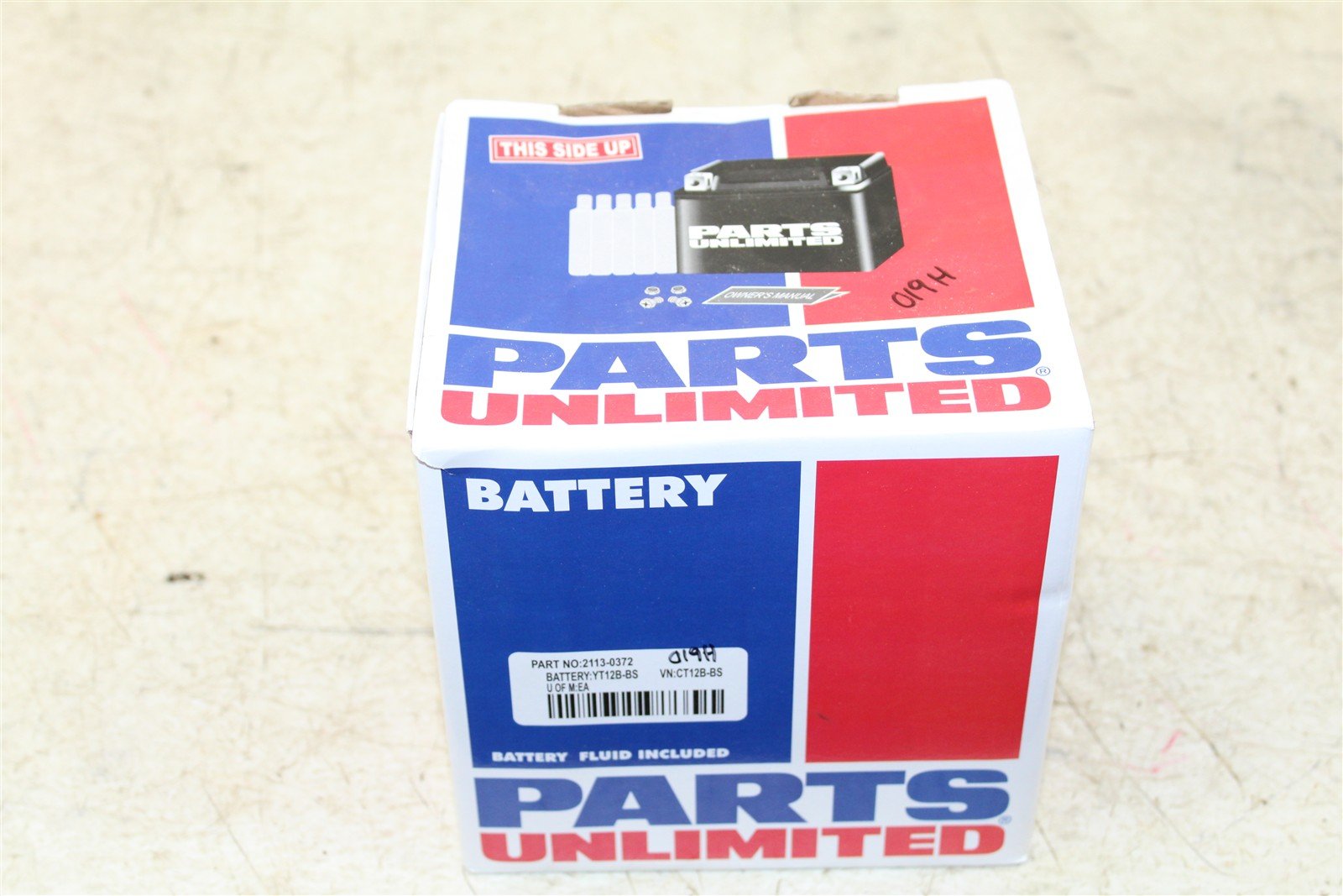 Parts Unlimited AGM Battery YT12B-BS NEW 2113-0372 NOS 019H