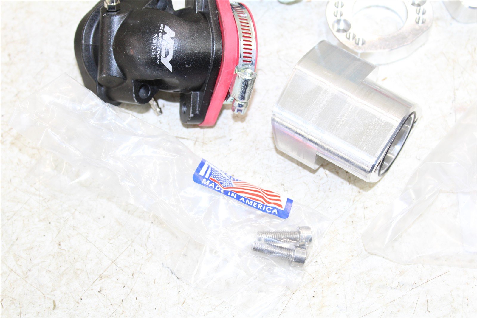 Lot of GY6 Intake Manifolds Boots Polished Fuel Shut Off Petcock 993G