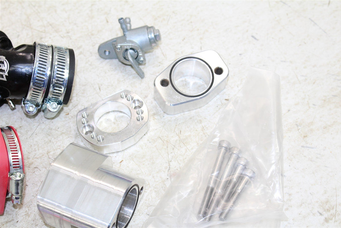 Lot of GY6 Intake Manifolds Boots Polished Fuel Shut Off Petcock 993G