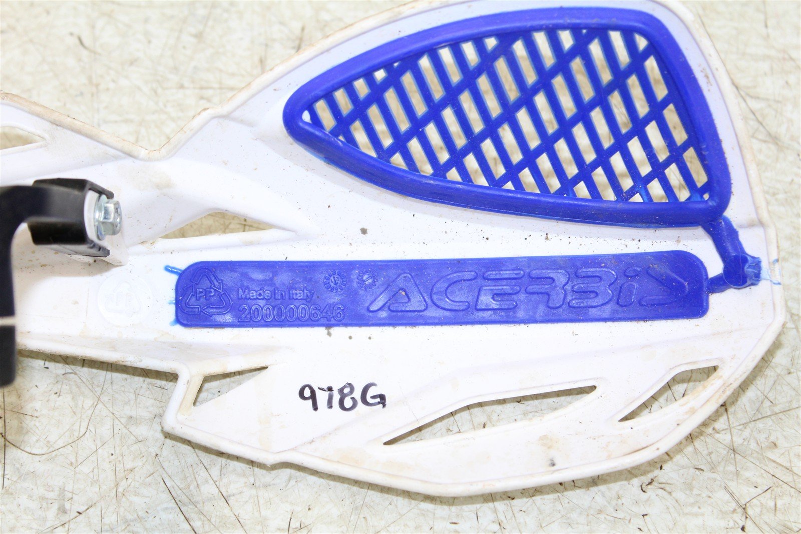 Acerbis Left Hand Brush Guards Blue White 978G