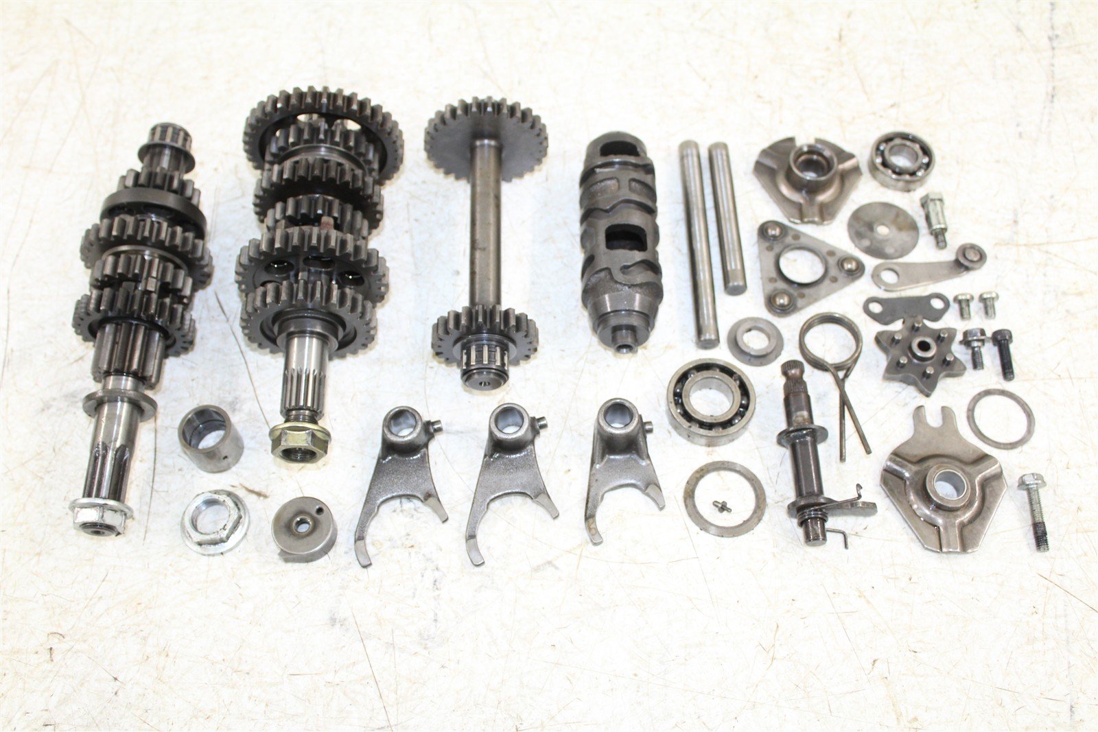 1986 Kawasaki Bayou 300 Transmission Gears Shift Shaft Forks Drum 914G