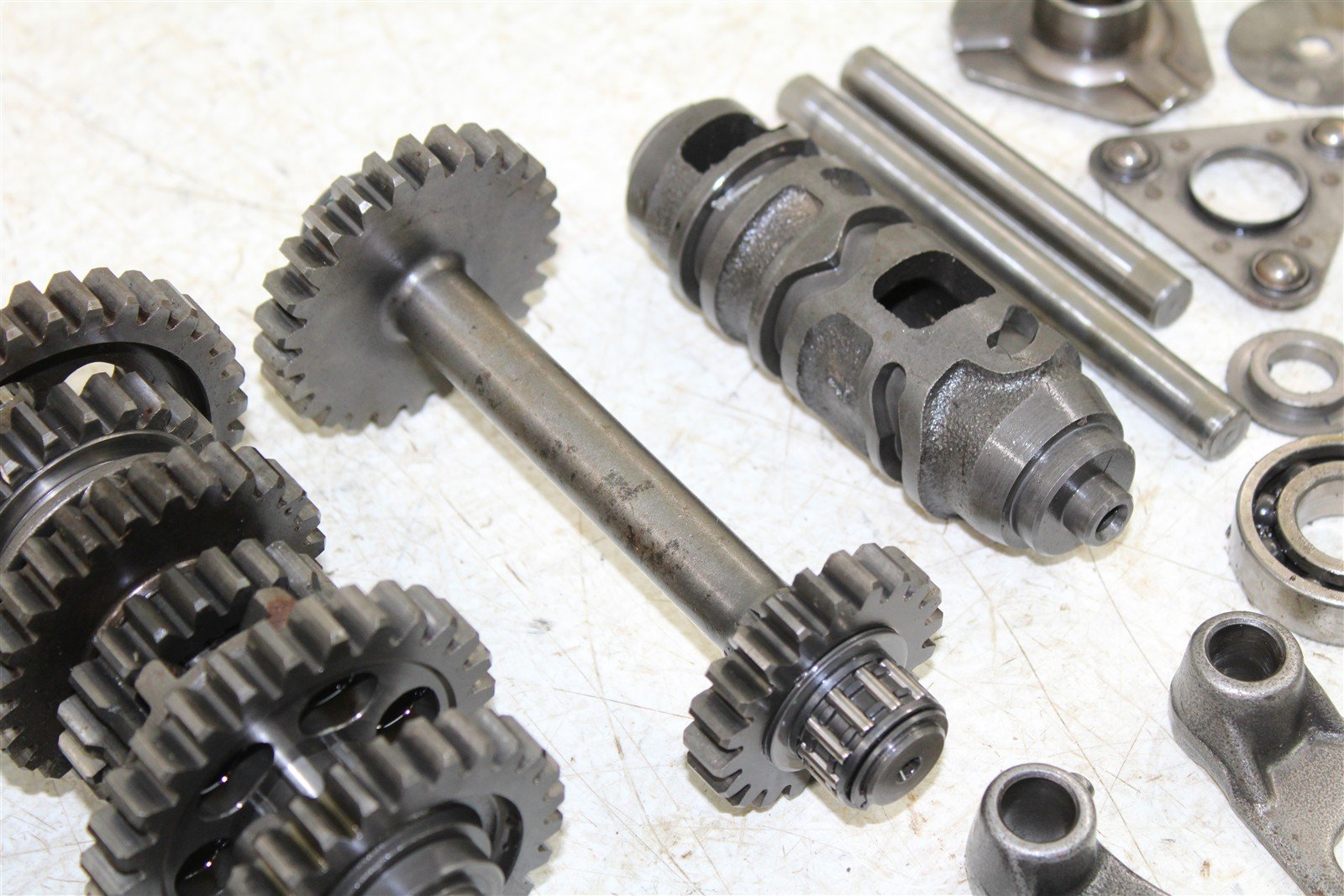 1986 Kawasaki Bayou 300 Transmission Gears Shift Shaft Forks Drum 914G