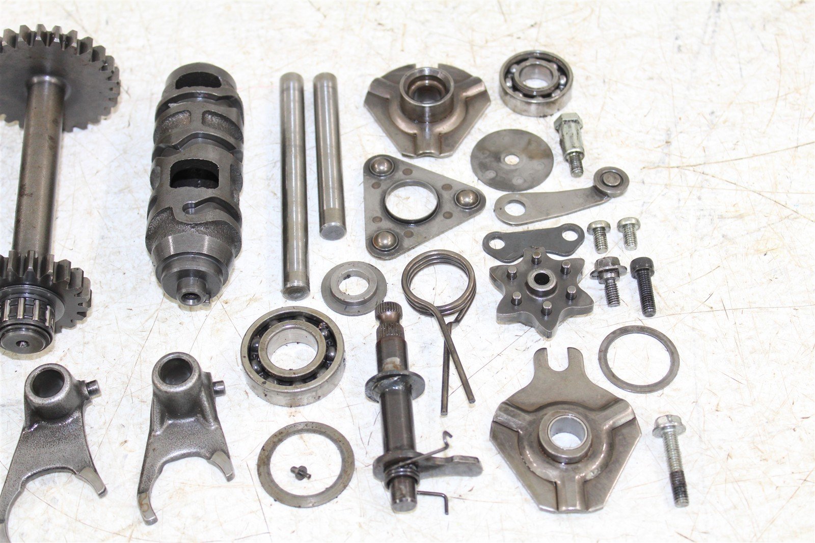 1986 Kawasaki Bayou 300 Transmission Gears Shift Shaft Forks Drum 914G