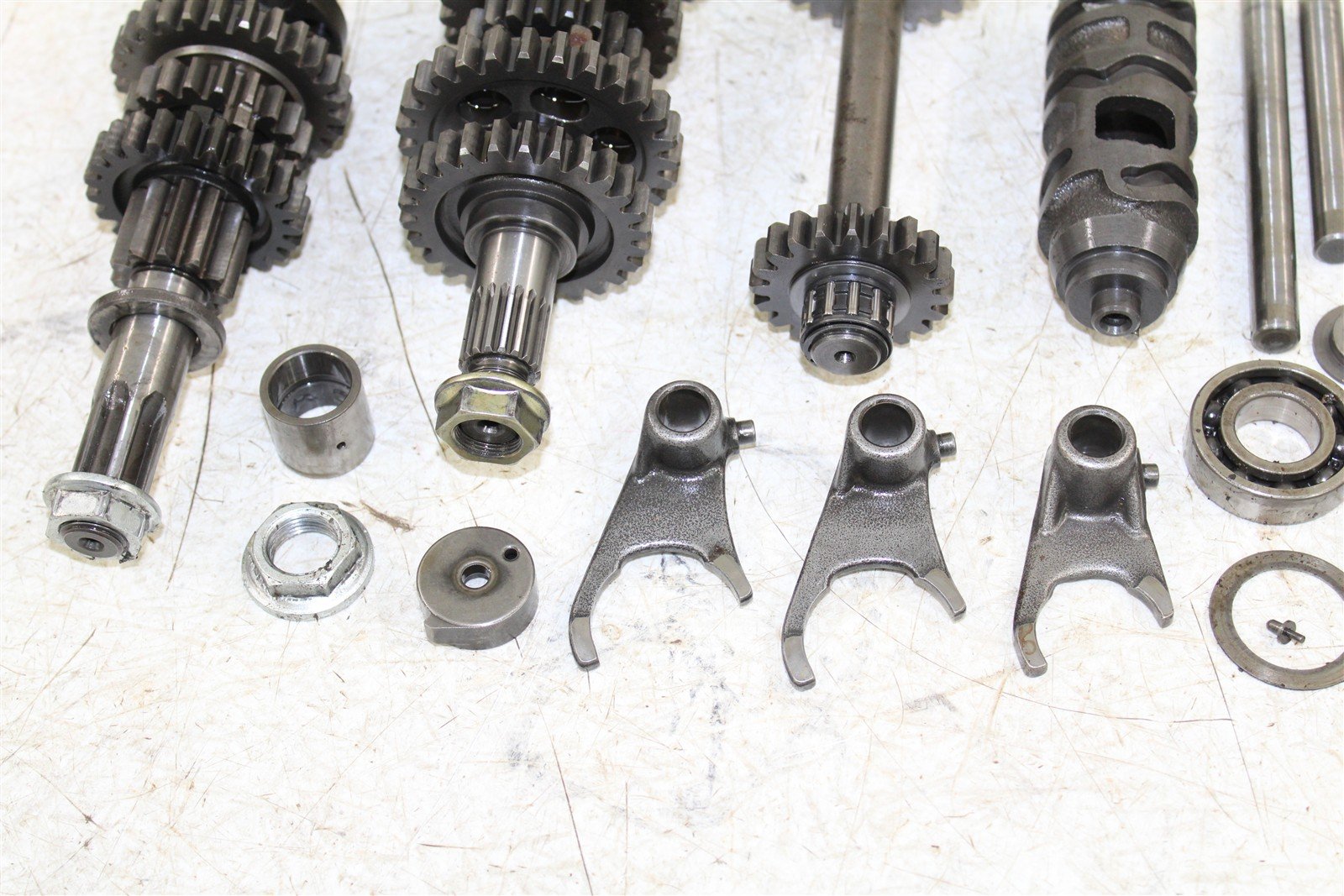 1986 Kawasaki Bayou 300 Transmission Gears Shift Shaft Forks Drum 914G