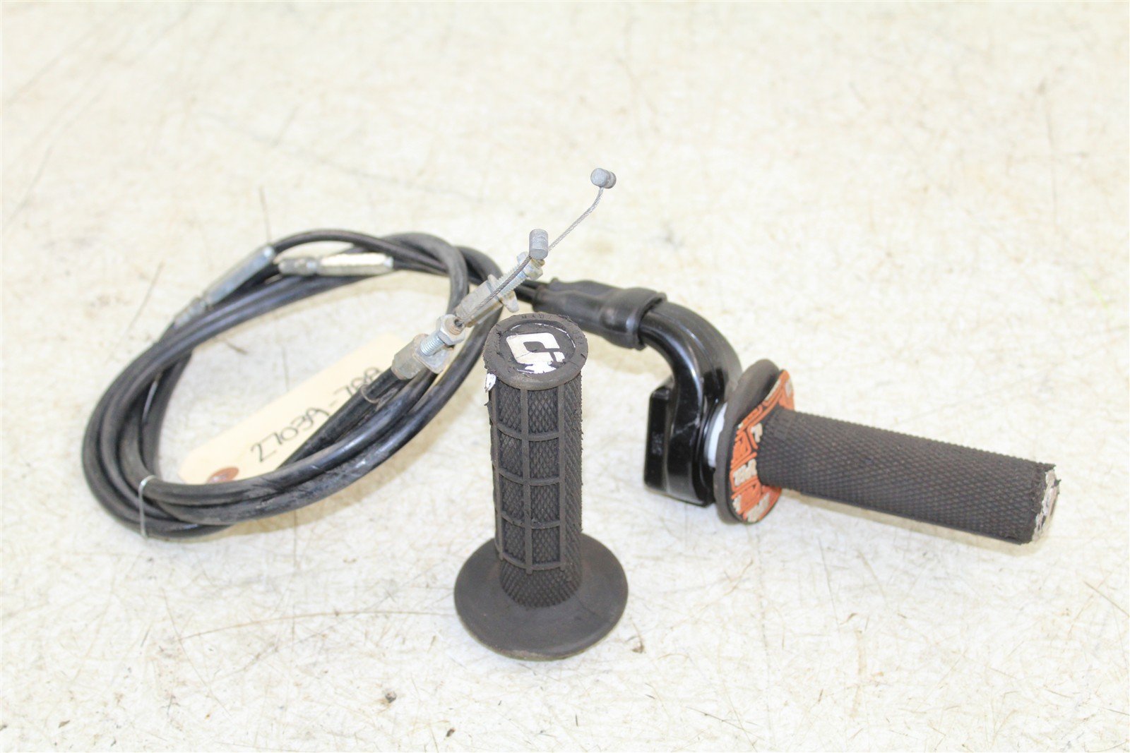 2009 Kawasaki KX 250F Throttle Housing Tube w/ Cables ODI Lock On Grips 27039