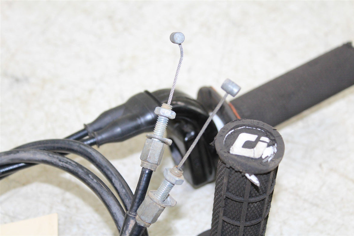 2009 Kawasaki KX 250F Throttle Housing Tube w/ Cables ODI Lock On Grips 27039