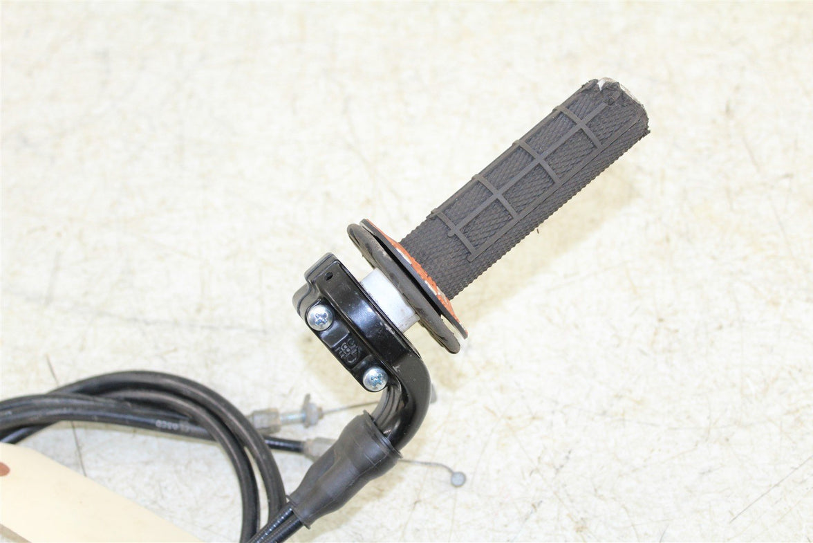 2009 Kawasaki KX 250F Throttle Housing Tube w/ Cables ODI Lock On Grips 27039
