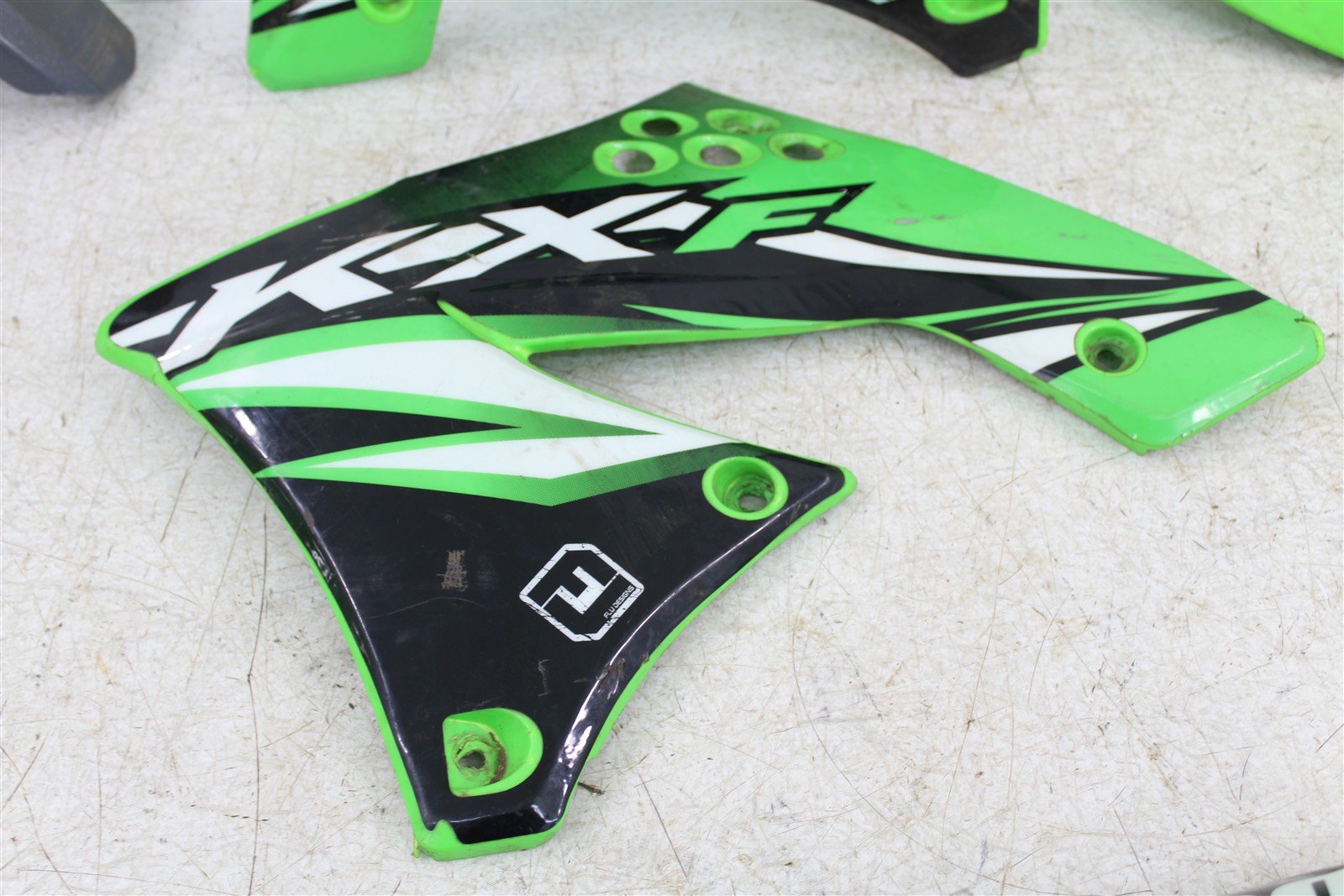 2009 Kawasaki KX 250F Fender Set Rear Front Number Plates Tank Shrouds 27039