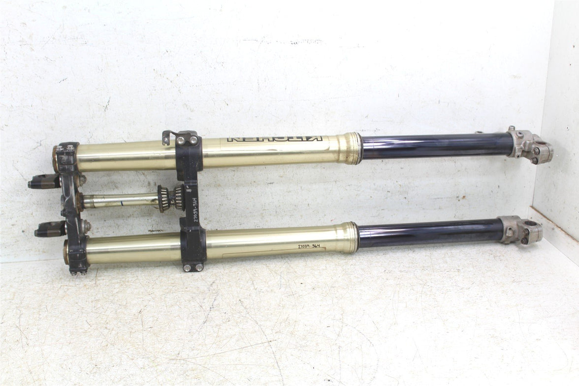 2009 Kawasaki KX 250F Fork Tubes Front Suspension Triple Clamps 27039