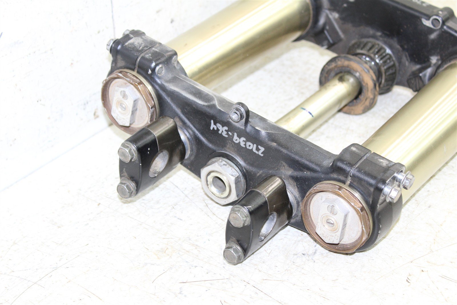 2009 Kawasaki KX 250F Fork Tubes Front Suspension Triple Clamps 27039