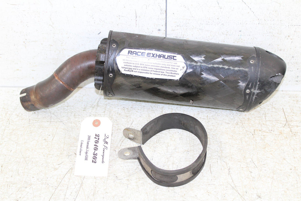 2009 Kawasaki Ninja 650R Two Brothers Carbon Exhaust Silencer Muffler 27040