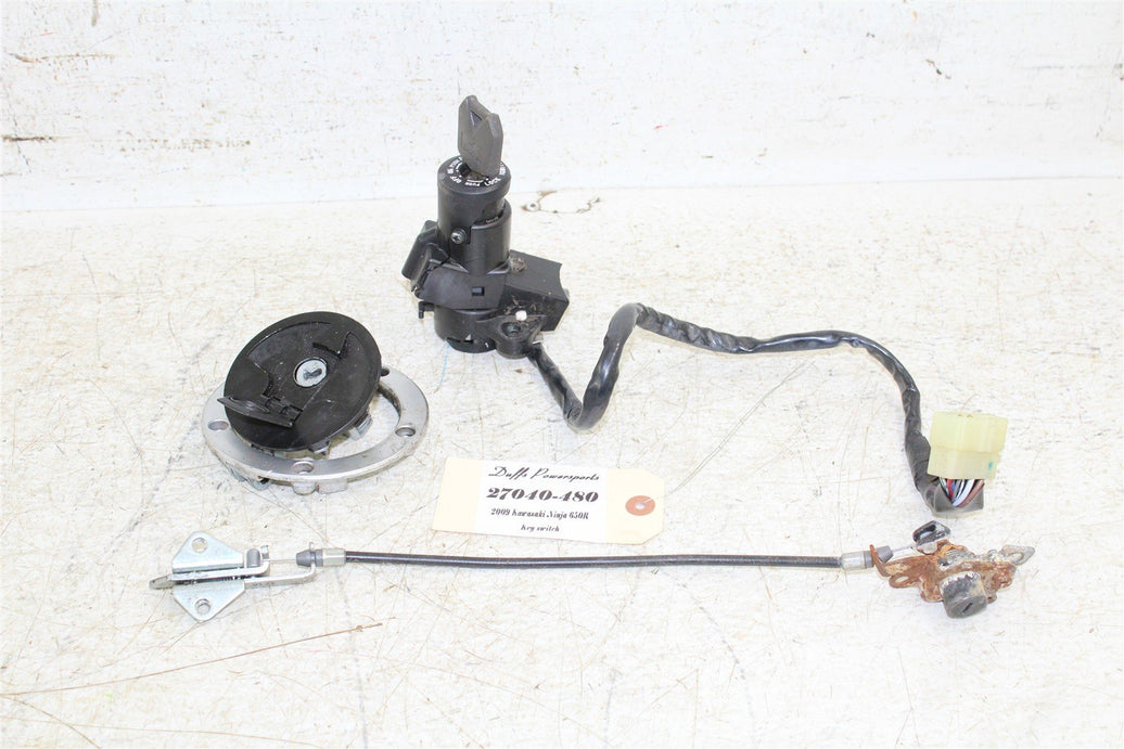 2009 Kawasaki Ninja 650R Key Ignition Switch Lock Set 27040