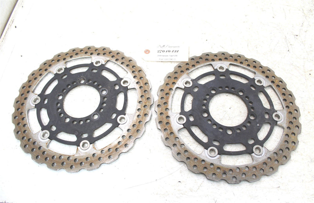 2009 Kawasaki Ninja 650R Front Brake Rotors Discs 27040