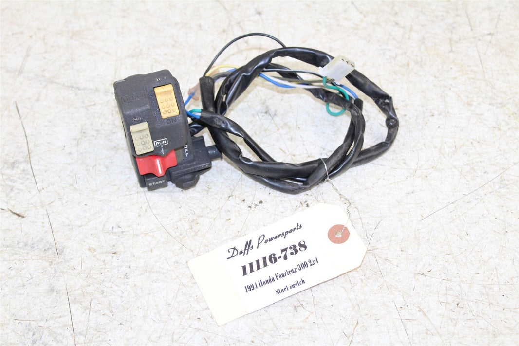 1994 Honda Fourtrax 300 2x4 Start Button Kill Switch On Off 11116