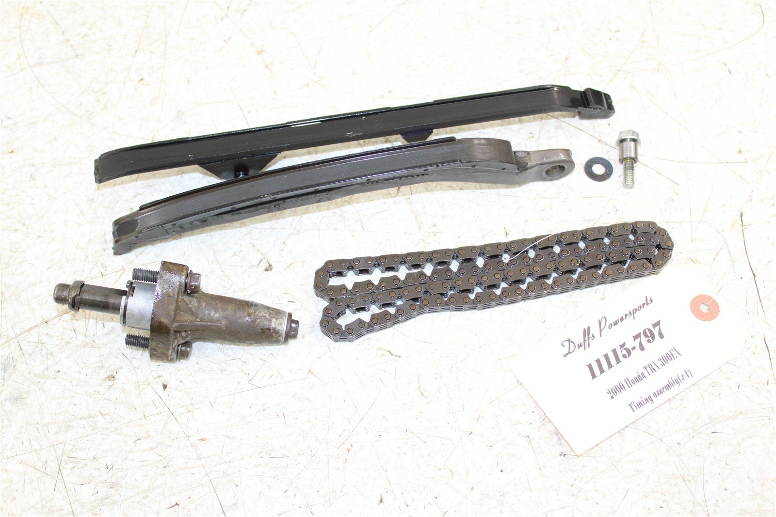 2000 Honda TRX 300EX Timing Chain Guide Slides w/ Camshaft Tensioner 11115