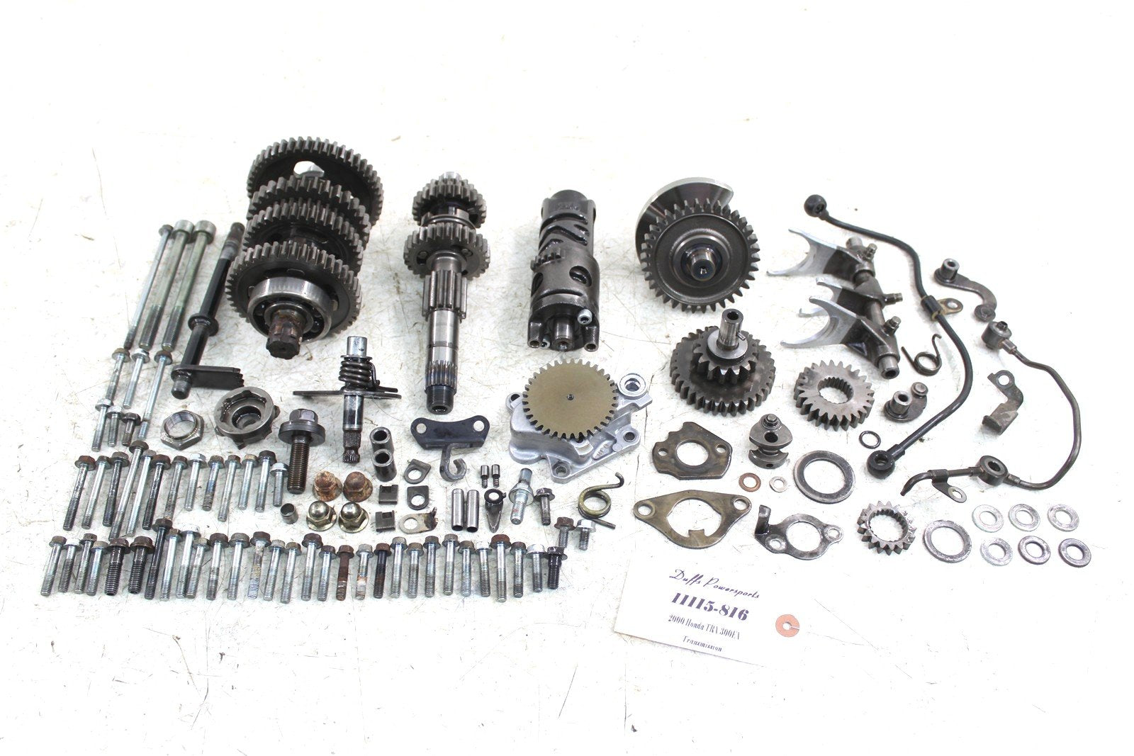 2000 Honda TRX 300EX Transmission Gears Shift Shaft Forks Drum 11115