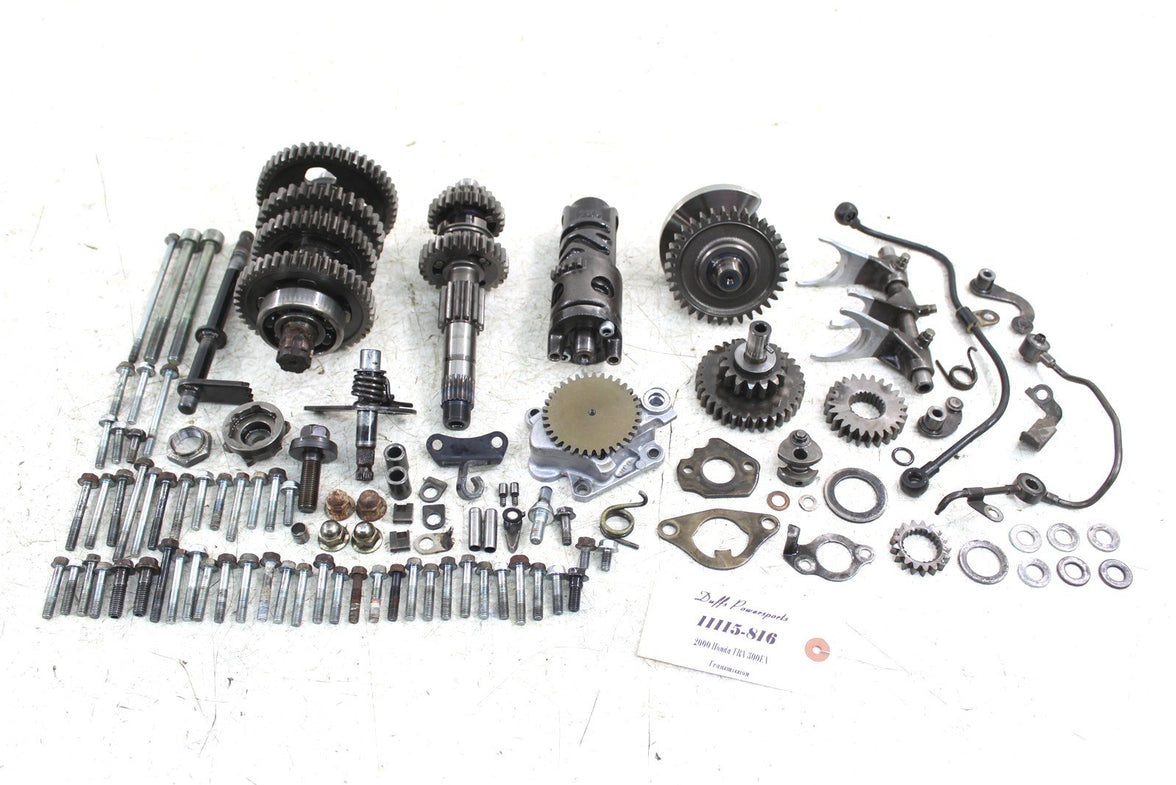 2000 Honda TRX 300EX Transmission Gears Shift Shaft Forks Drum 11115