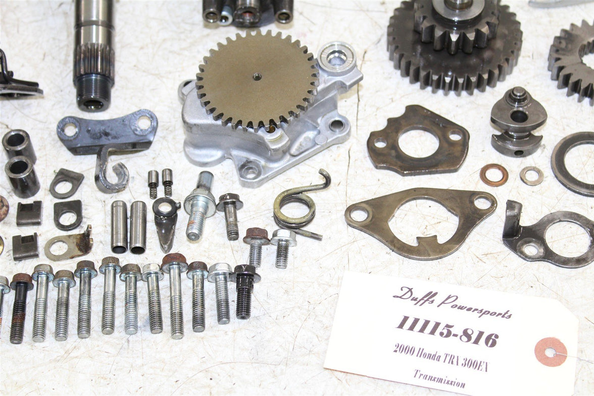 2000 Honda TRX 300EX Transmission Gears Shift Shaft Forks Drum 11115