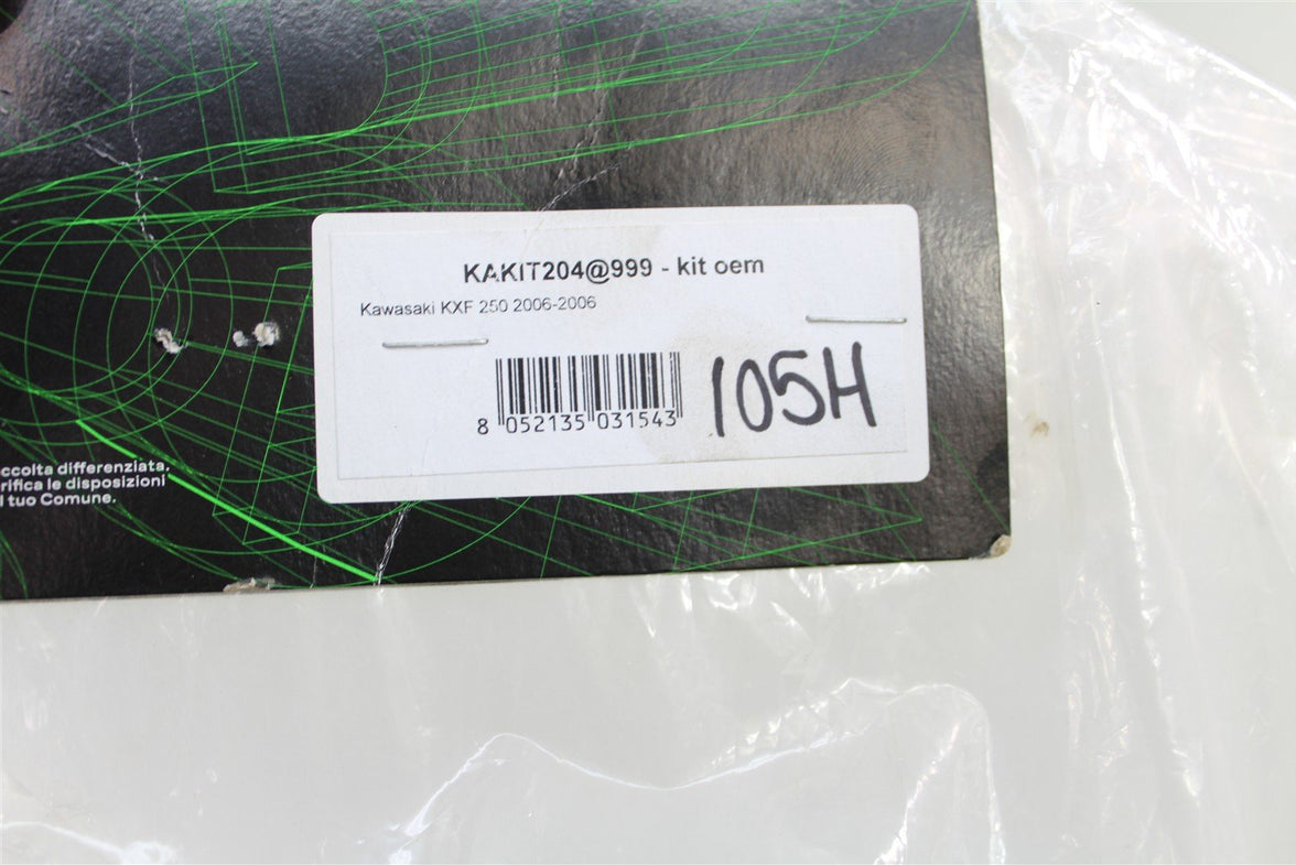 2006 Kawasaki KX 250F UFO Plastics Fender Set Kit Rear Front Number Plates 105H