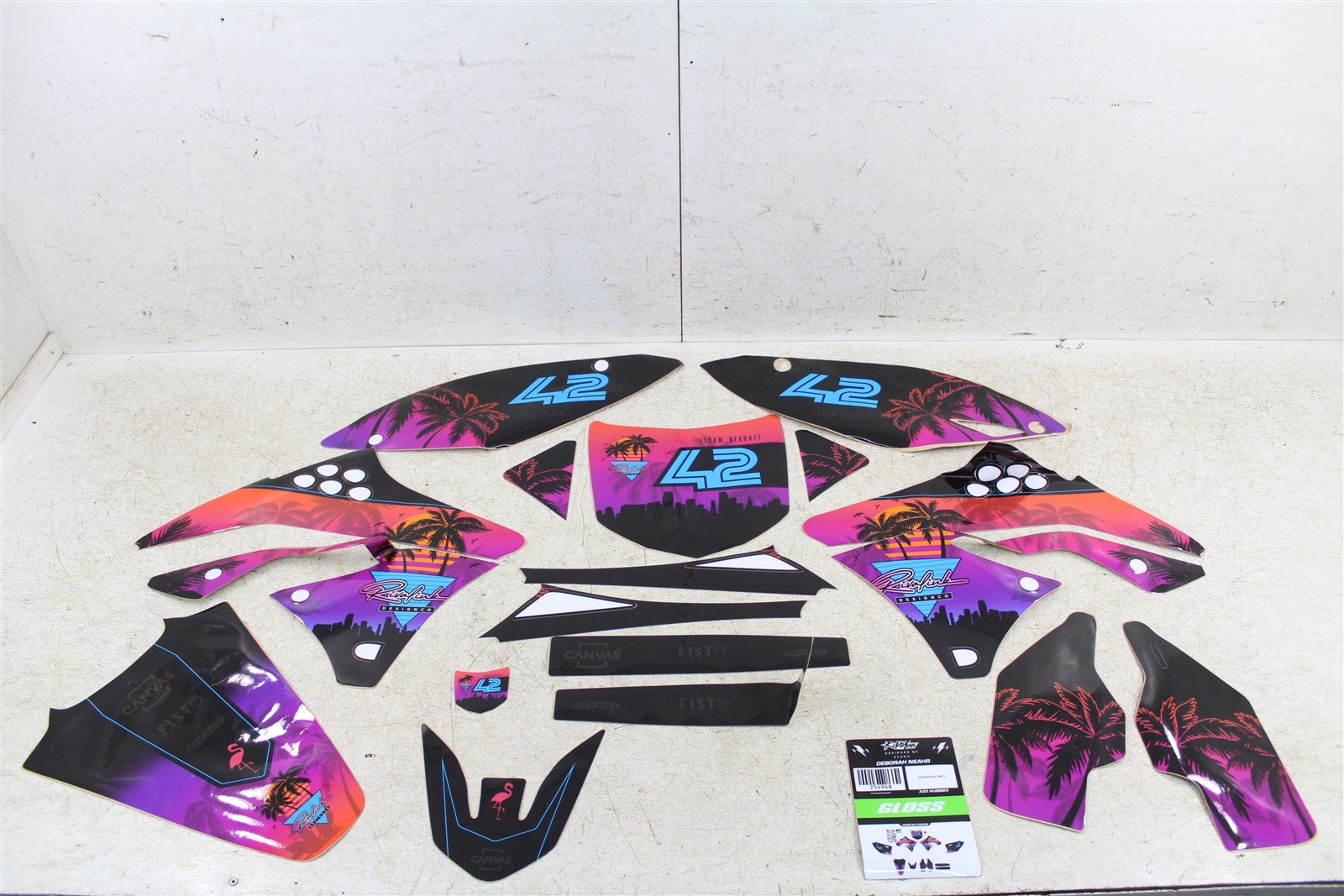 2012 Kawasaki KX 250F Rival Ink Full Miami Vice Graphics Kit 104H