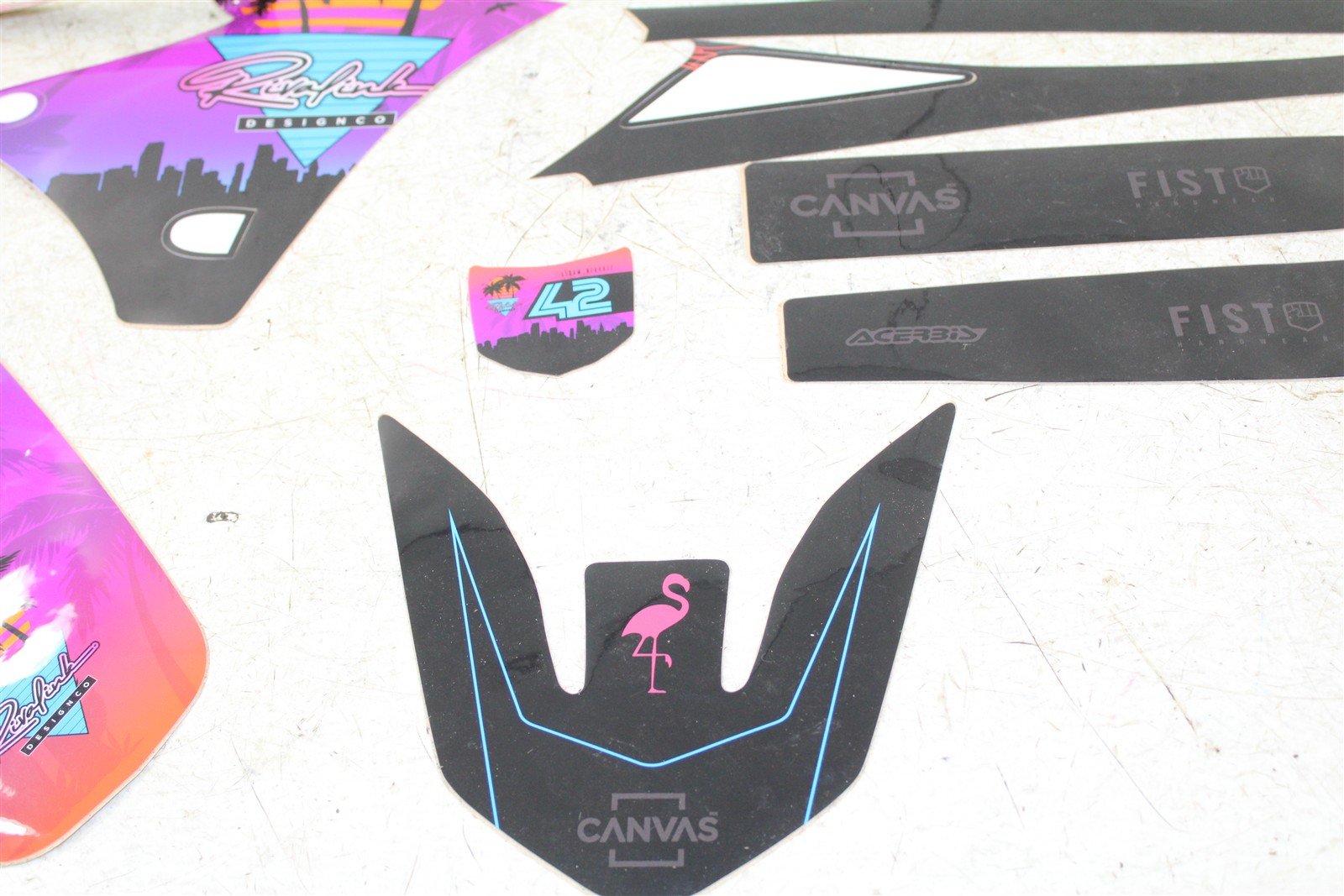 2012 Kawasaki KX 250F Rival Ink Full Miami Vice Graphics Kit 104H