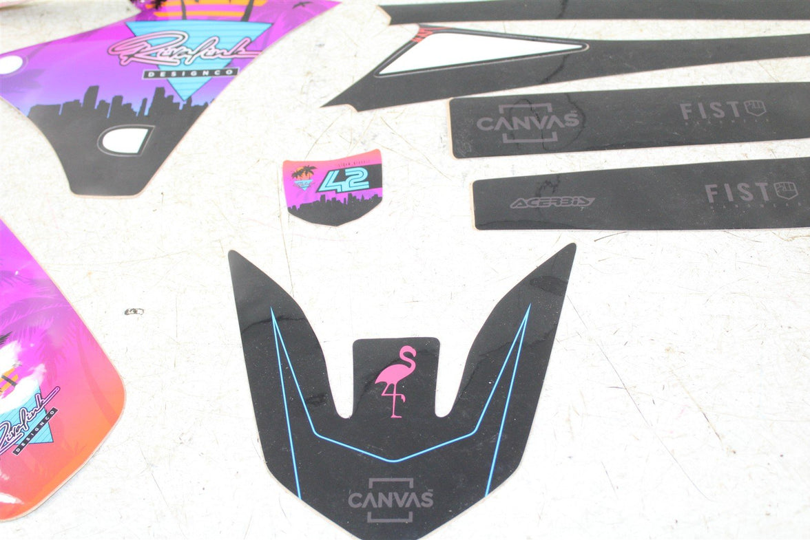 2012 Kawasaki KX 250F Rival Ink Full Miami Vice Graphics Kit 104H