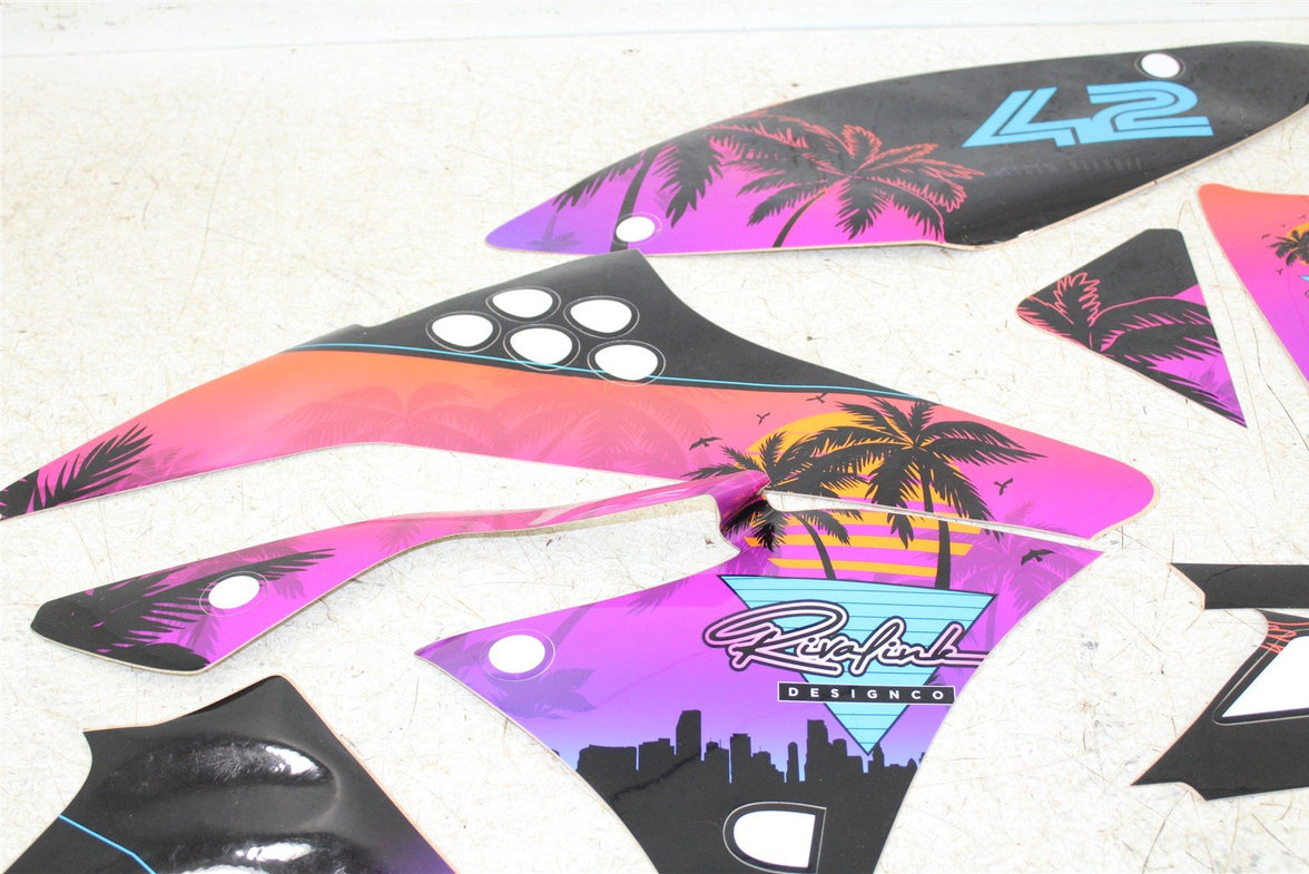 2012 Kawasaki KX 250F Rival Ink Full Miami Vice Graphics Kit 104H