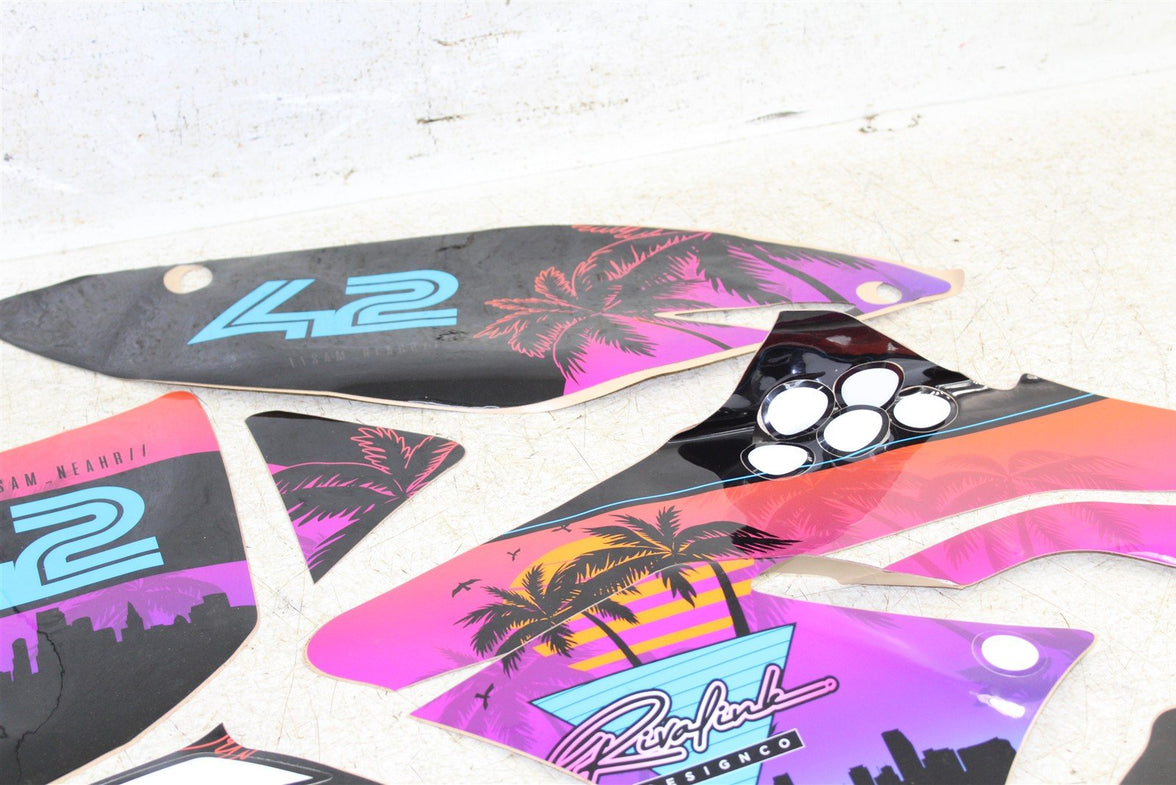 2012 Kawasaki KX 250F Rival Ink Full Miami Vice Graphics Kit 104H