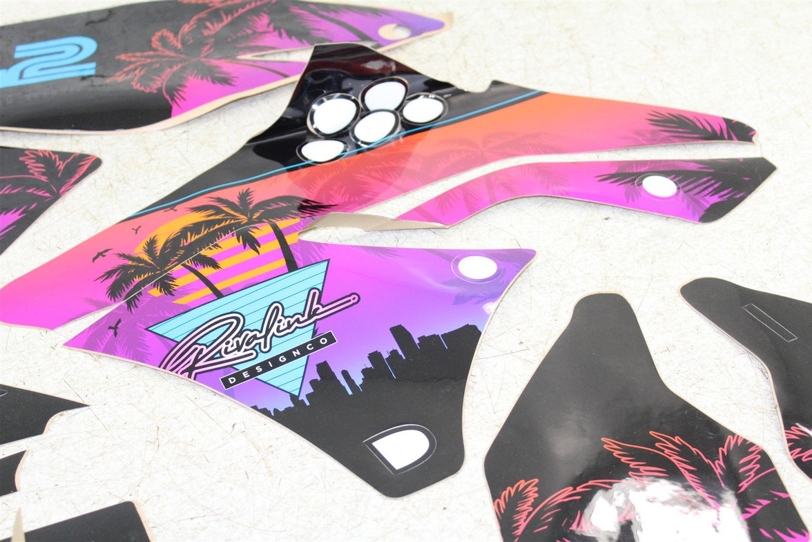 2012 Kawasaki KX 250F Rival Ink Full Miami Vice Graphics Kit 104H