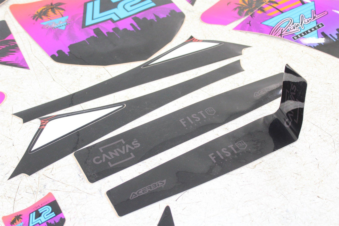 2012 Kawasaki KX 250F Rival Ink Full Miami Vice Graphics Kit 104H