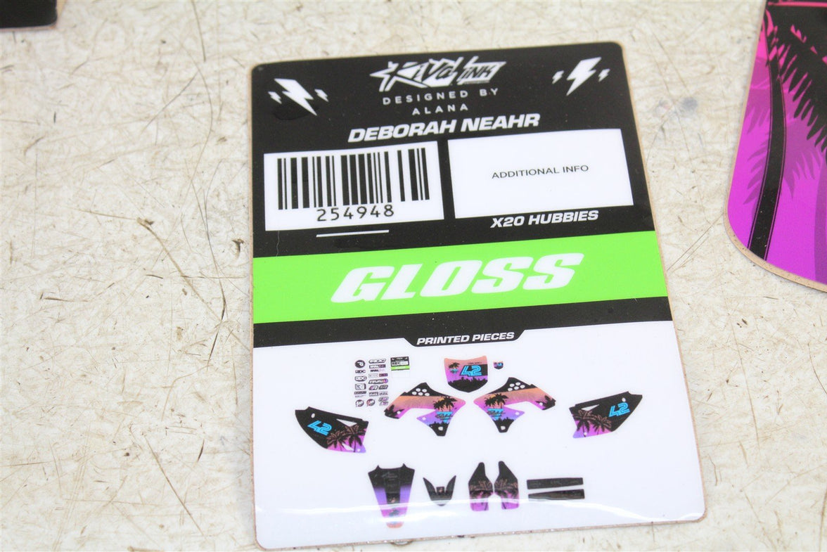2012 Kawasaki KX 250F Rival Ink Full Miami Vice Graphics Kit 104H