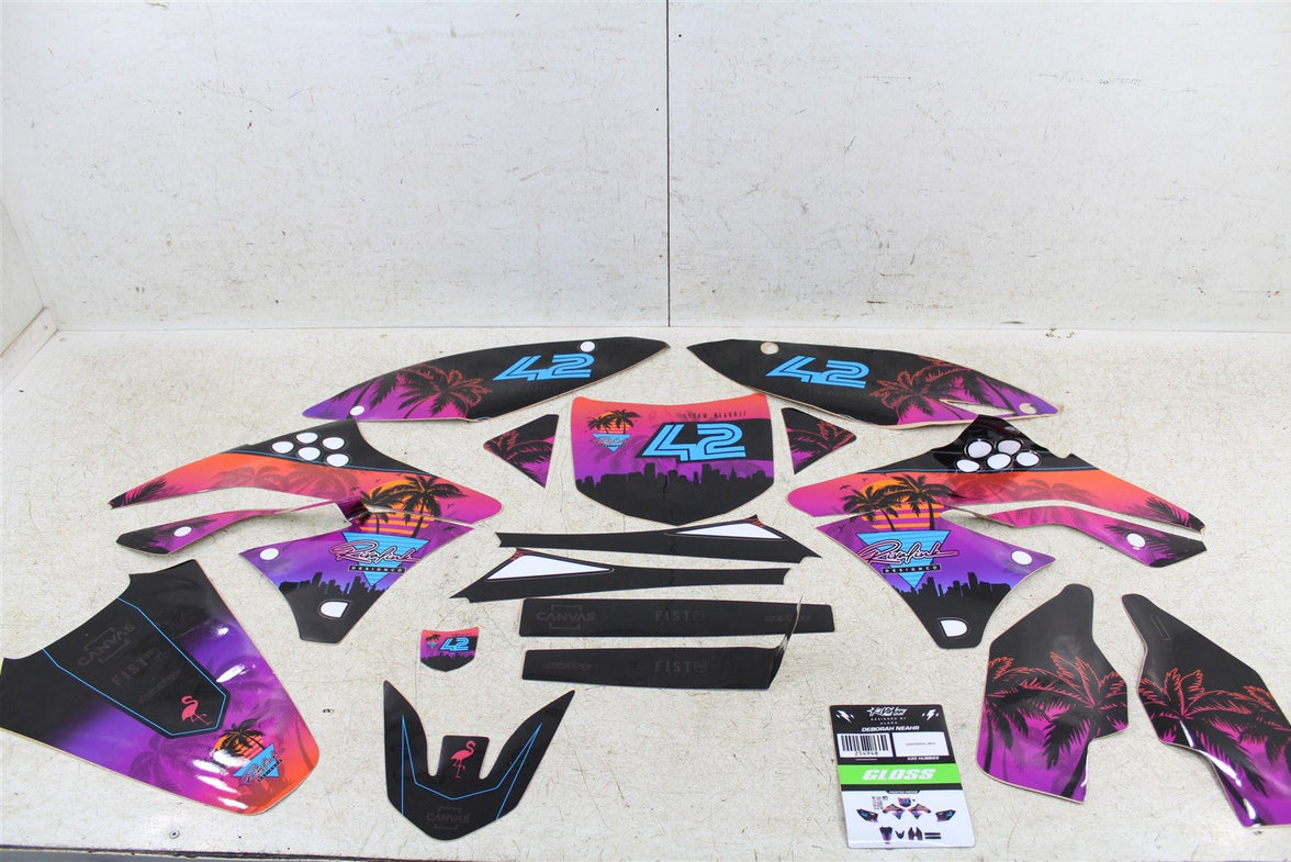 2012 Kawasaki KX 250F Rival Ink Full Miami Vice Graphics Kit 104H