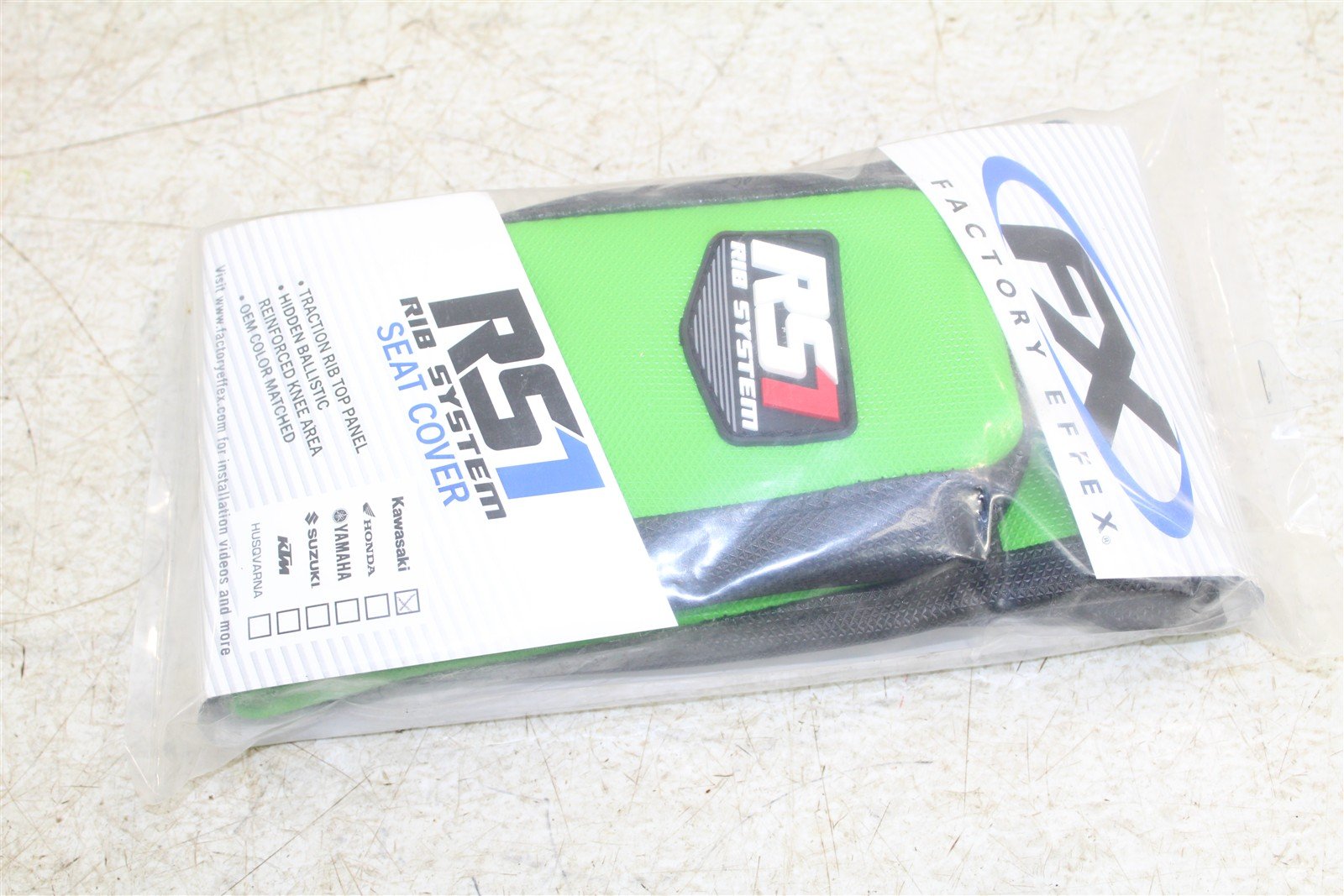 2009-2012 Kawasaki KX 250F Factory Effex Green/Black RS1 Gripper Seat Cover 092H