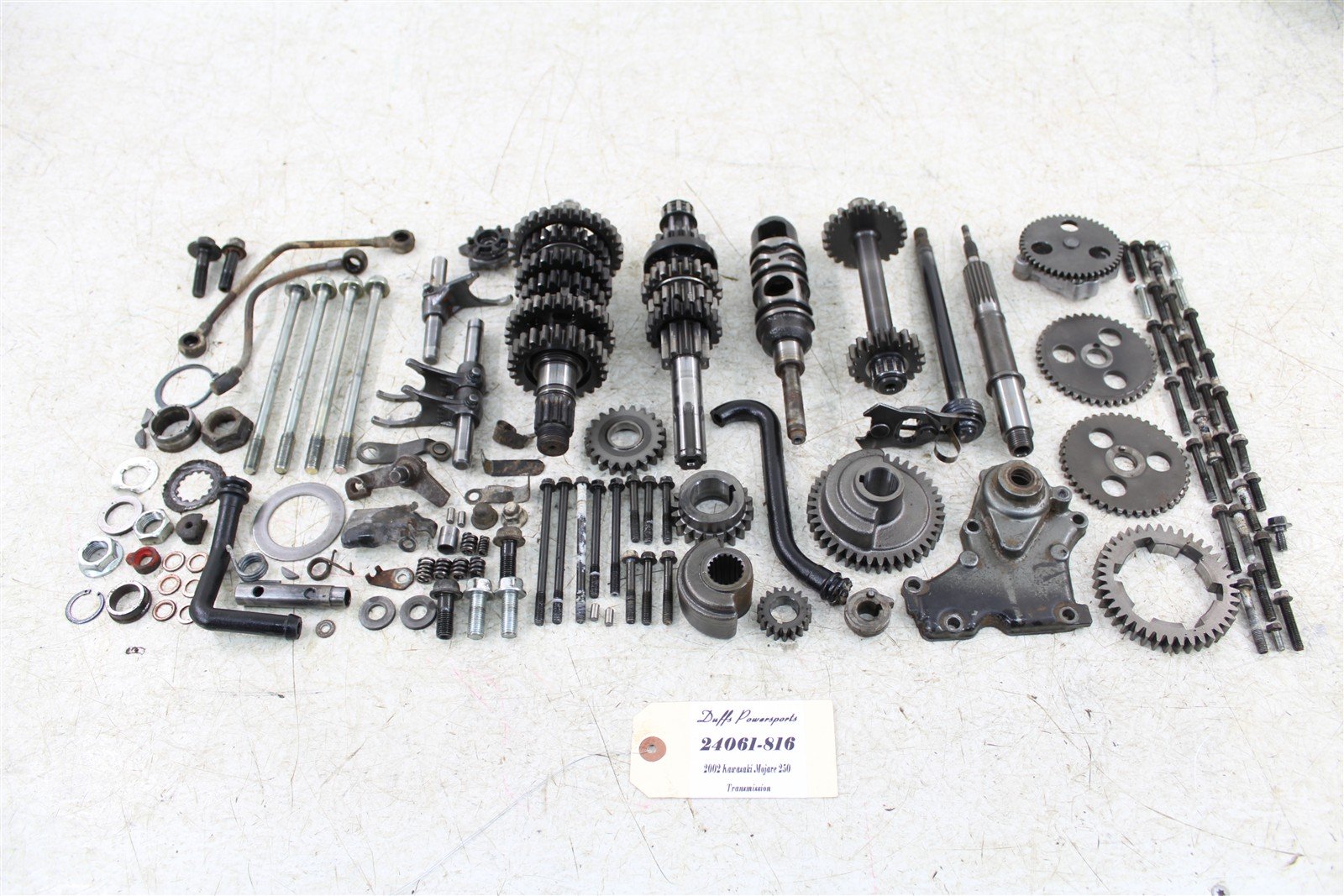 2002 Kawasaki Mojave 250 Transmission Gears Shift Shaft Forks Drum 24061