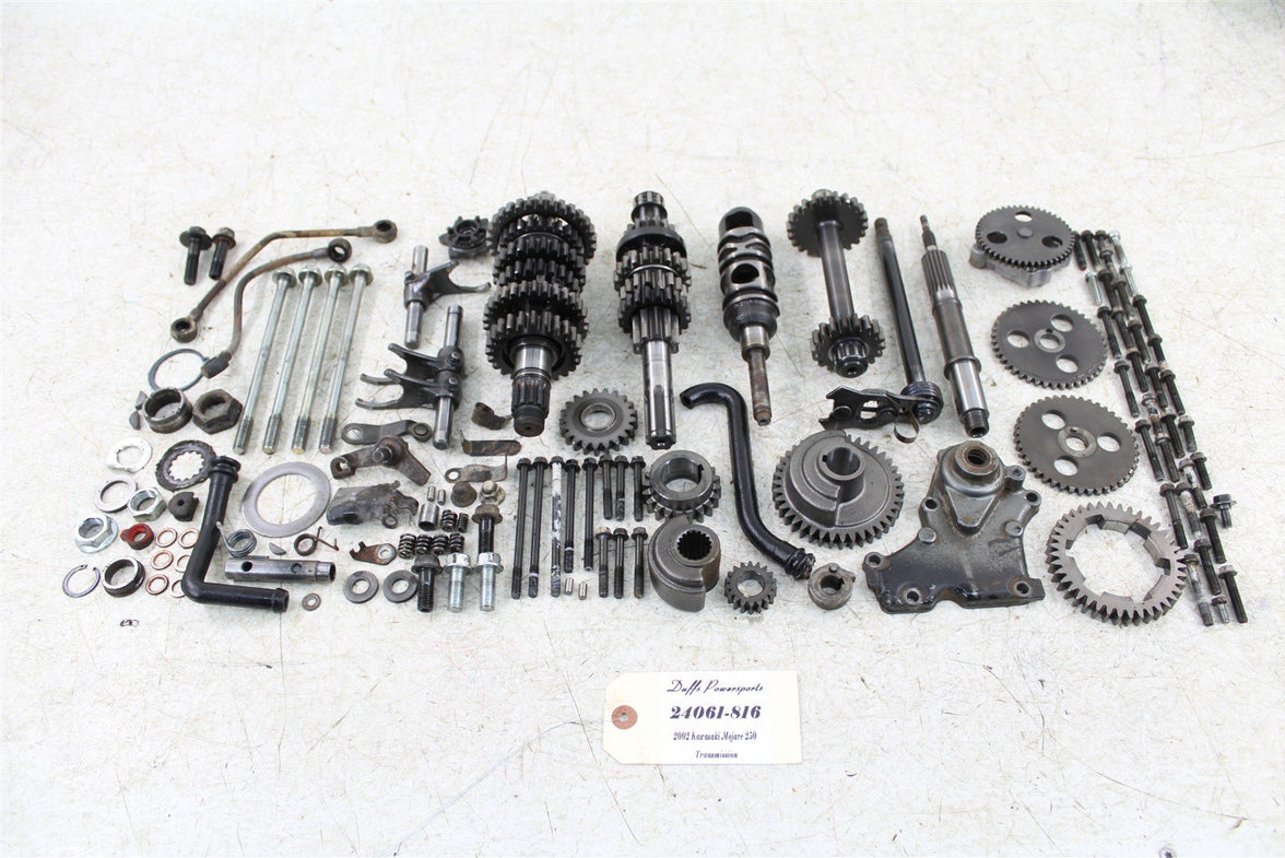2002 Kawasaki Mojave 250 Transmission Gears Shift Shaft Forks Drum 24061