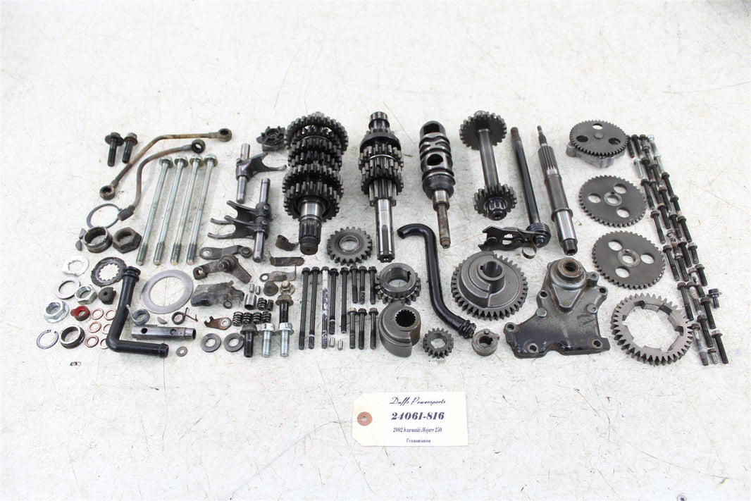 2002 Kawasaki Mojave 250 Transmission Gears Shift Shaft Forks Drum 24061