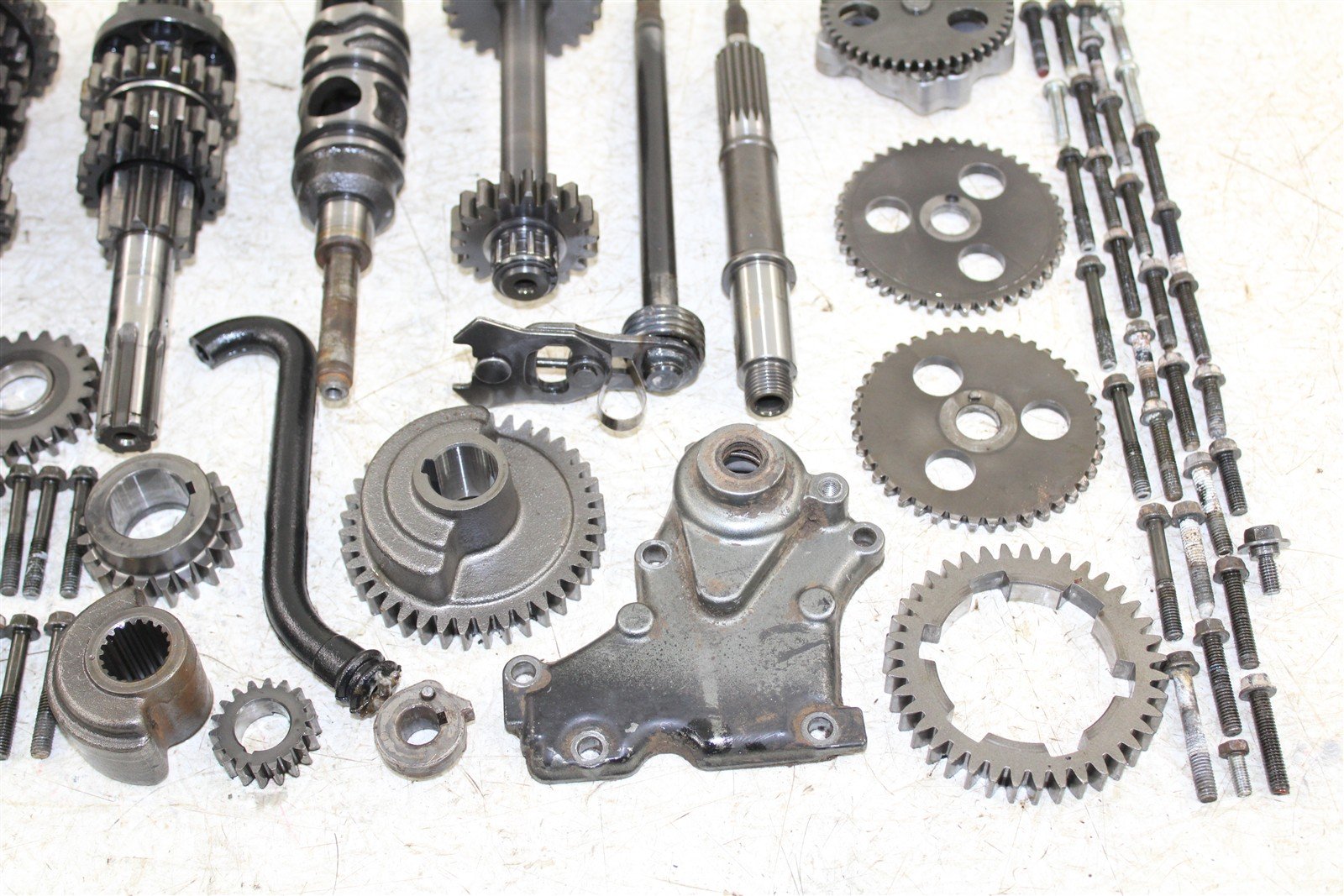2002 Kawasaki Mojave 250 Transmission Gears Shift Shaft Forks Drum 24061